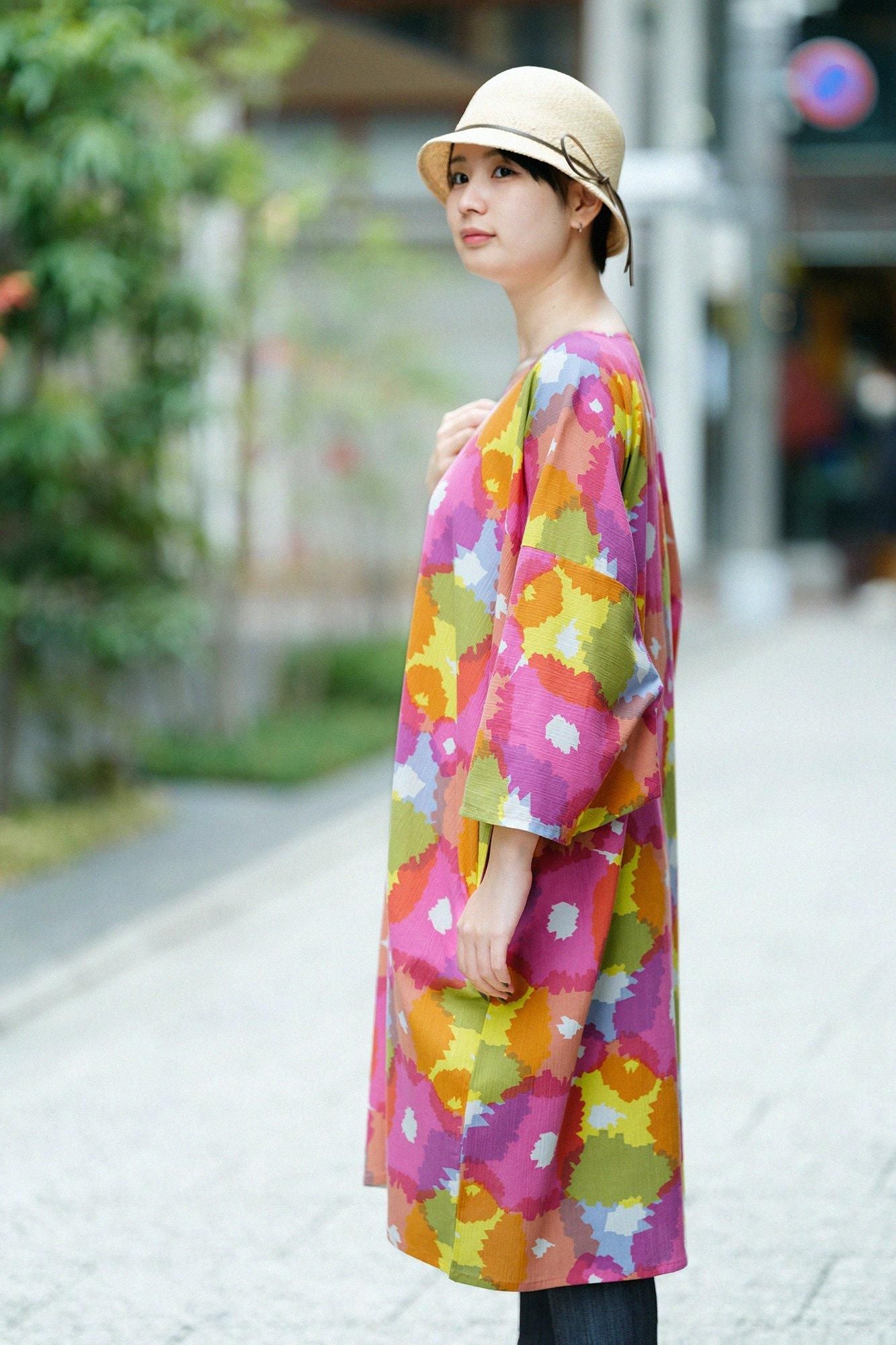 Takashima Chijimi 20/20 Naginata rechteckige Robe/Sakihokoru