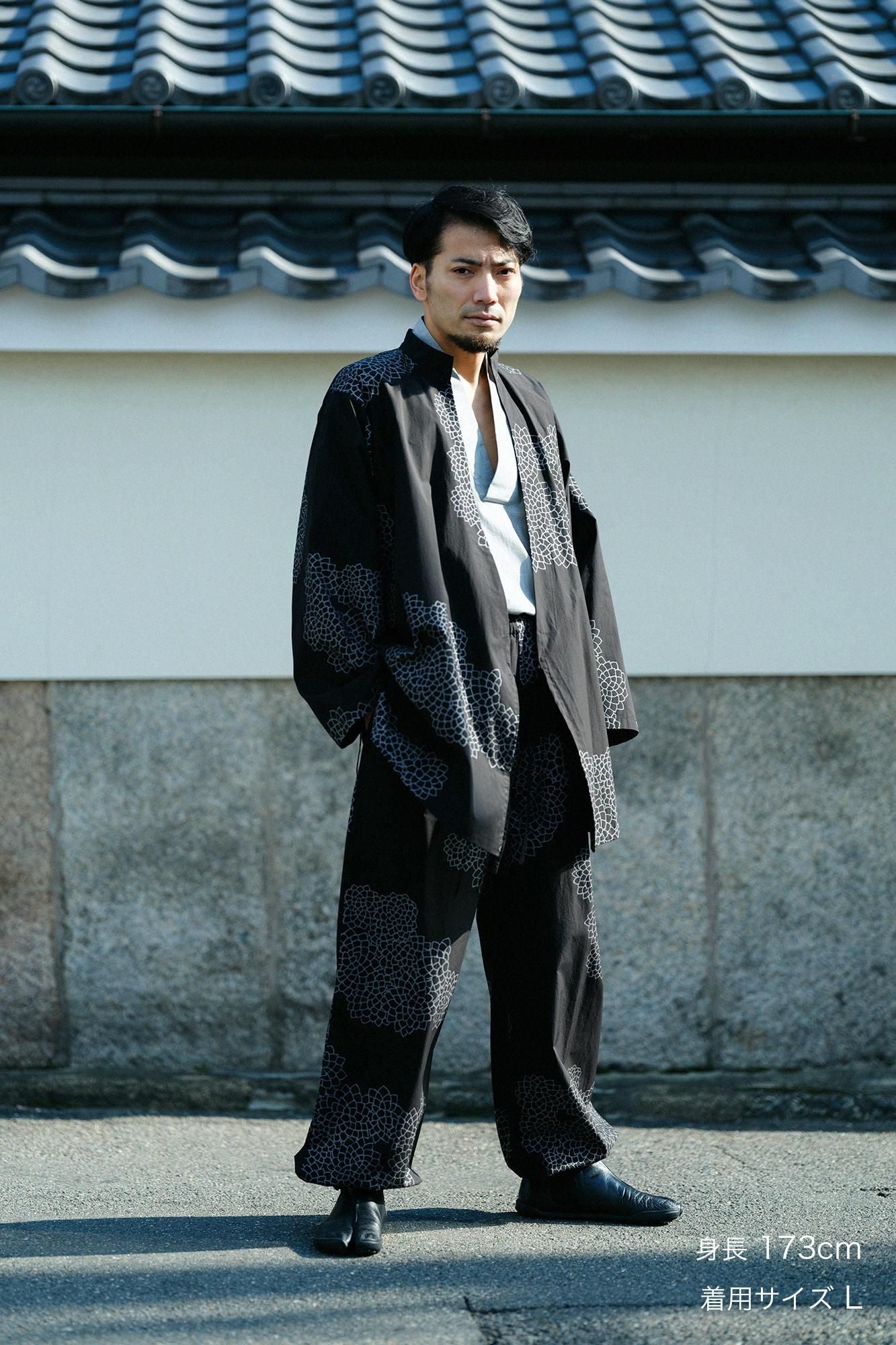 Schreibmaschinentuch Samue unten/Kumoma und Chrysantheme nasse Farbe