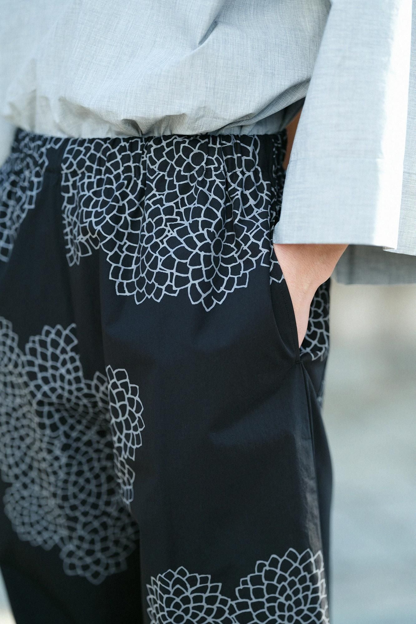 Schreibmaschinentuch Samue unten/Kumoma und Chrysantheme nasse Farbe