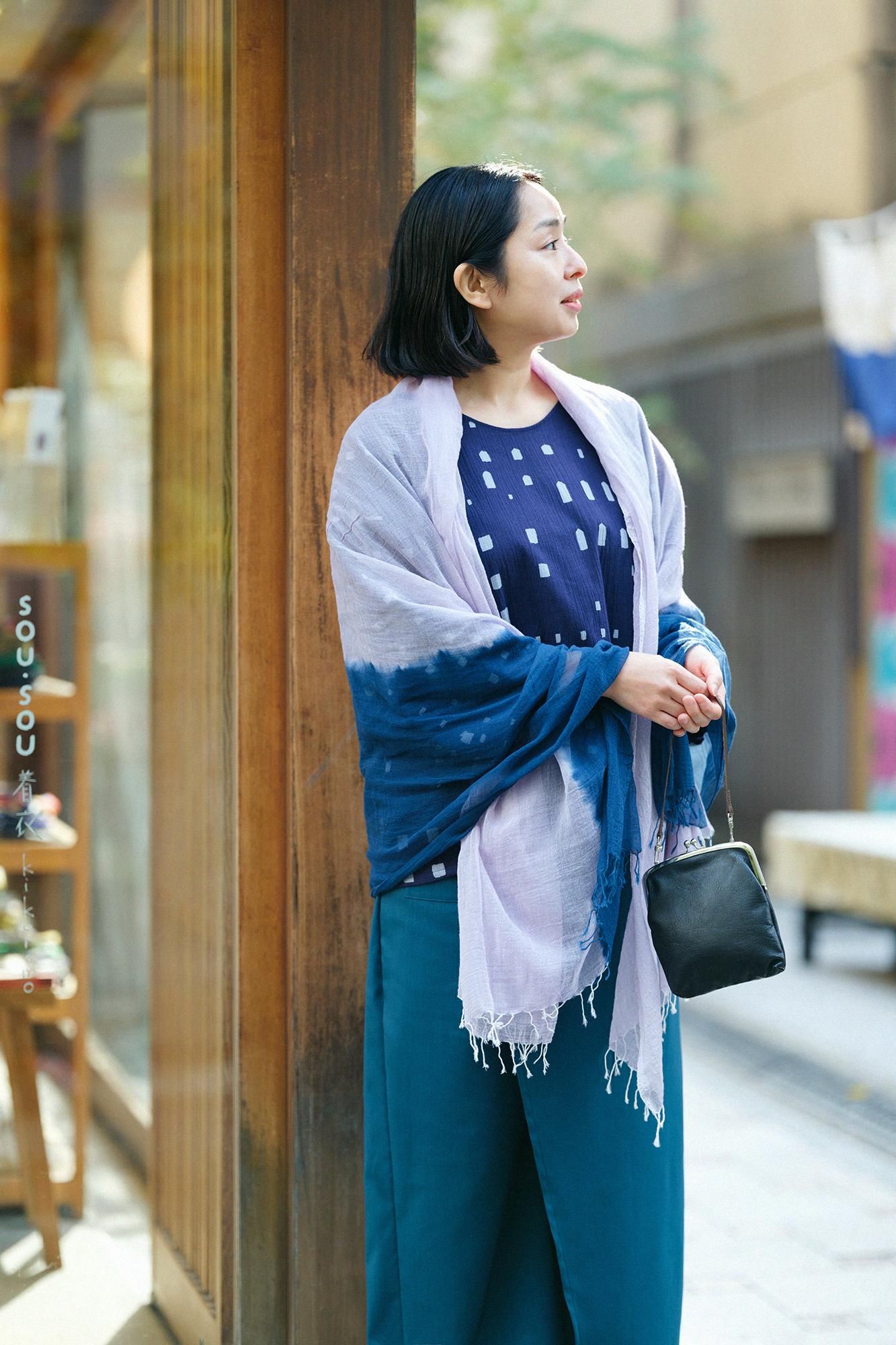 sousou 高島縮 20/20 薙刀四角衣 おはじき 高島縮 20/20 薙刀四角衣（なぎなたしかくい）／菓子（かし）