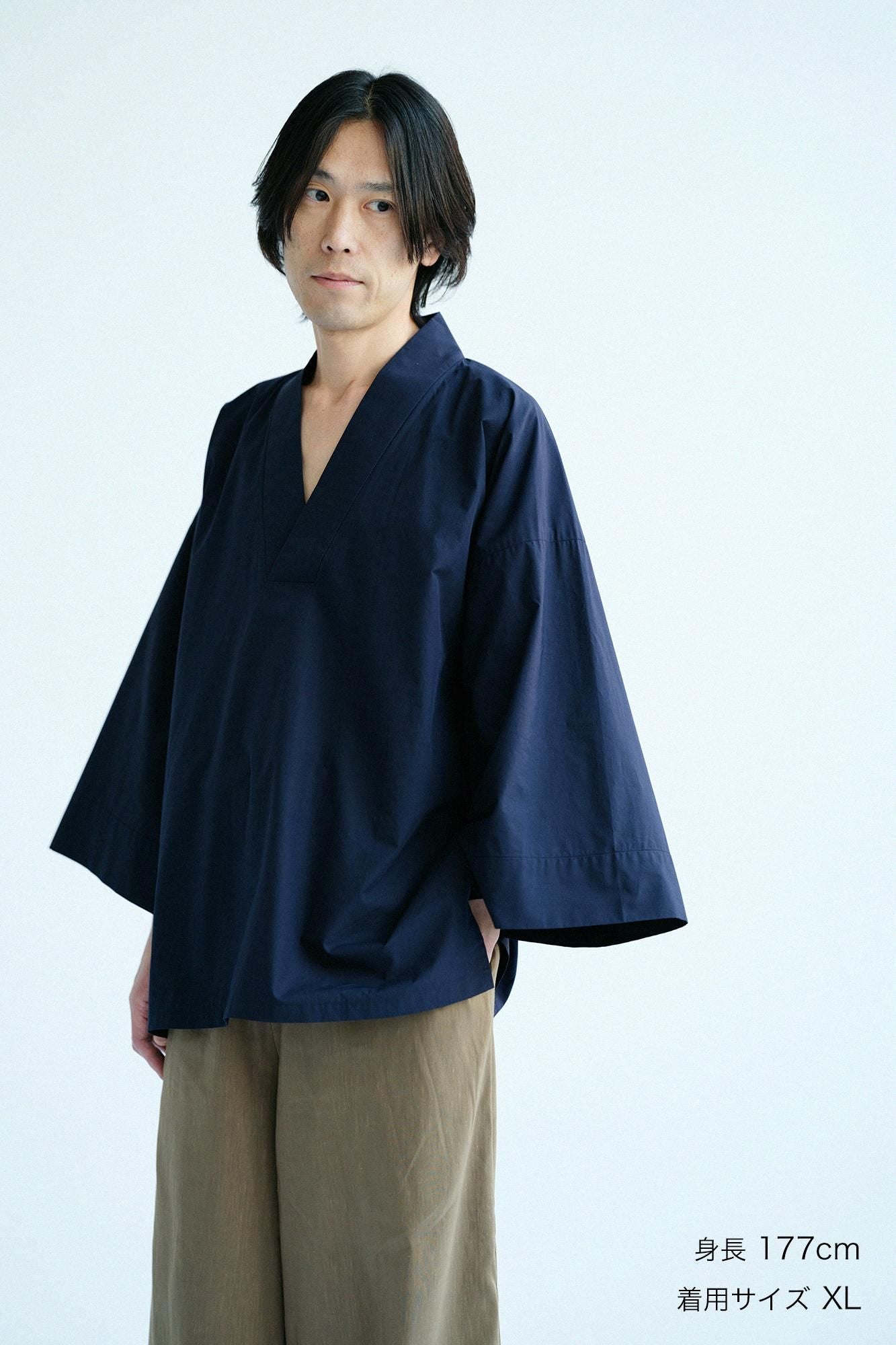 Typewriter Cloth Fubi Shirt Dark Navy