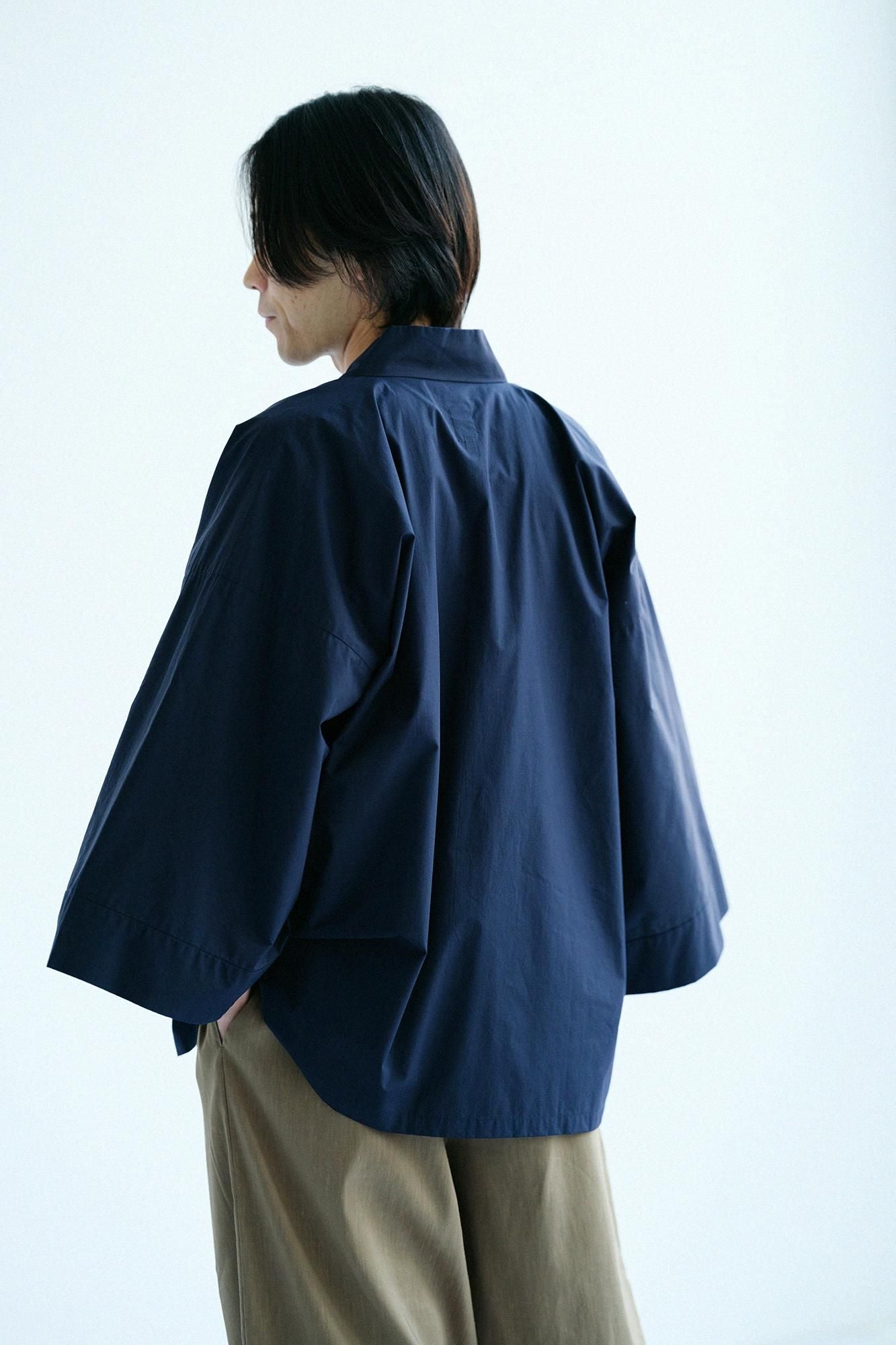 Typewriter Cloth Fubi Shirt Dark Navy