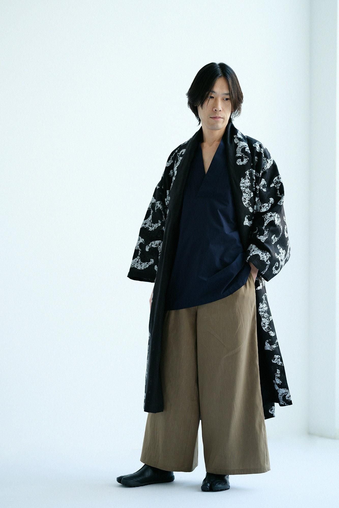 Typewriter Cloth Fubi Shirt Dark Navy