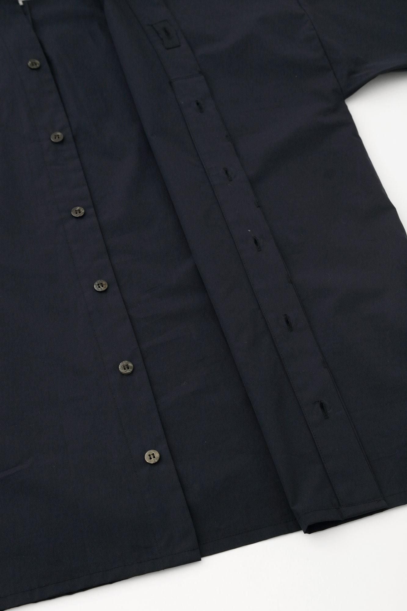 Schreibmaschinentuch, Stehkragen, Tsutsusode Shini/Deep Blue