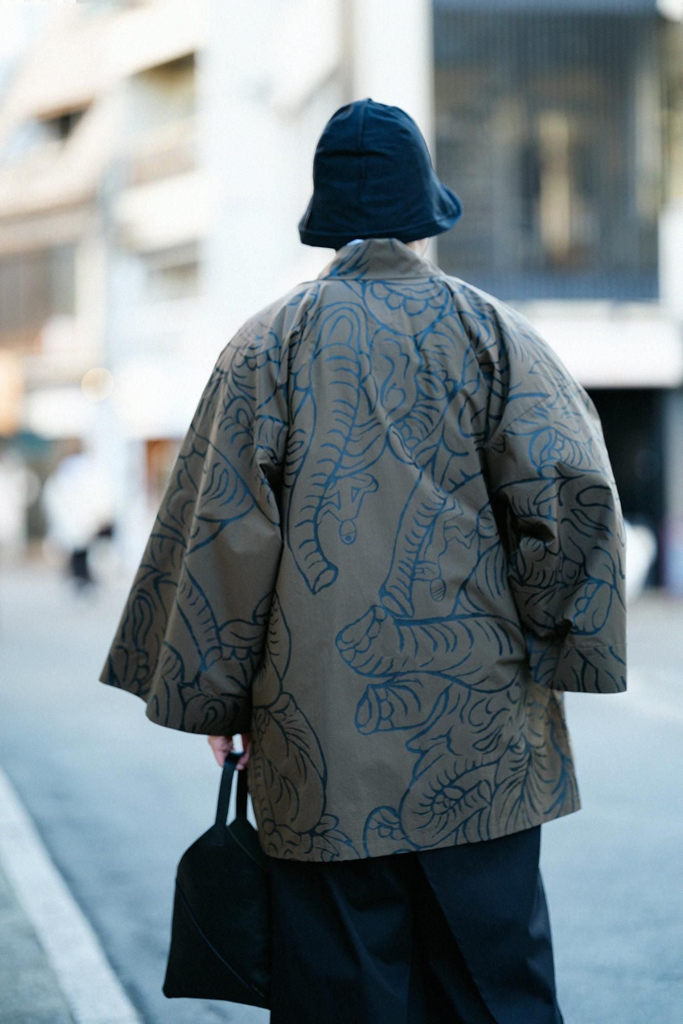 Typewriter Cloth Hanten Long-sleeved Jacket Short Single Layer / flying elephants Sea Otter Color