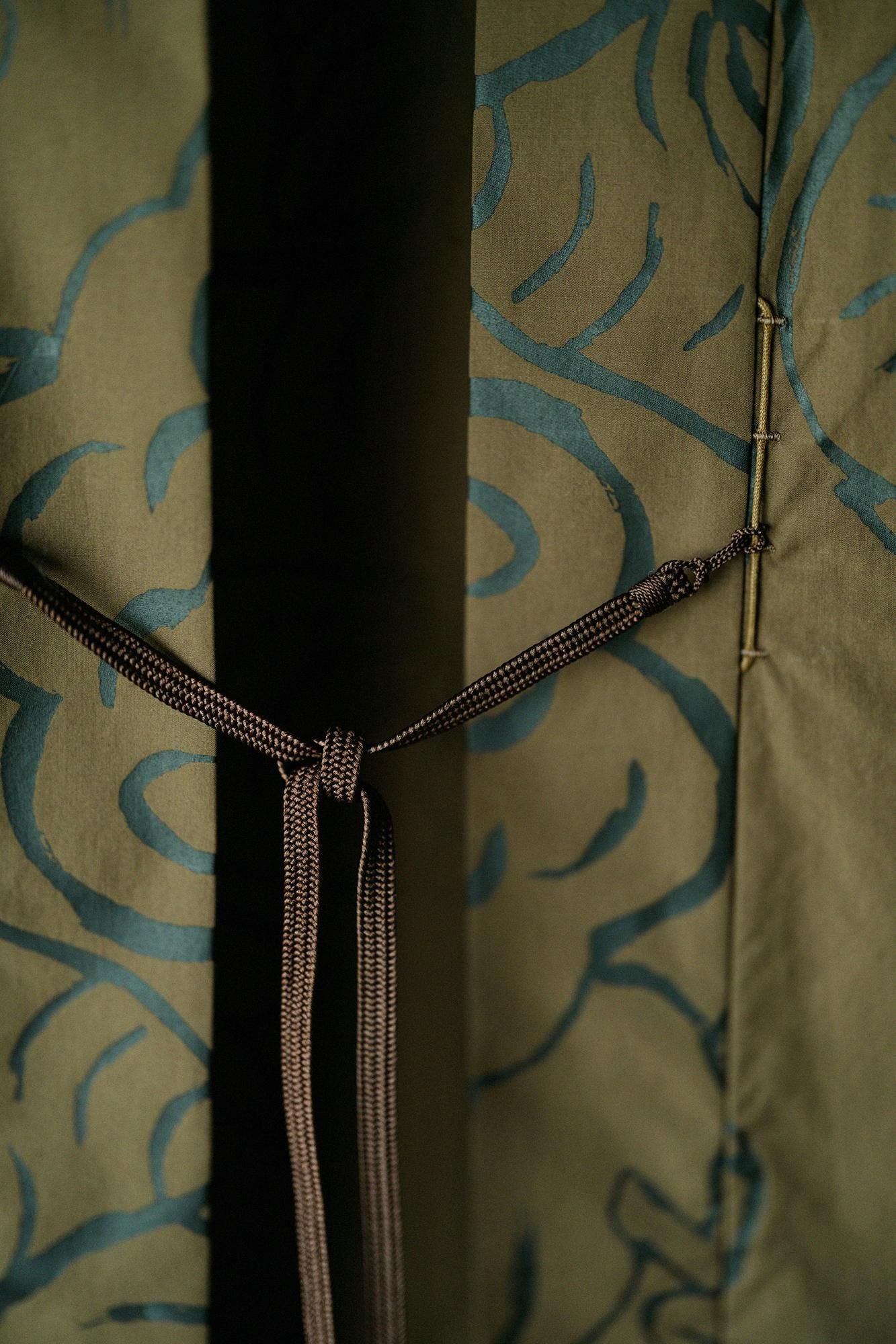 Typewriter Cloth Hanten Long-sleeved Jacket Short Single Layer / flying elephants Sea Otter Color