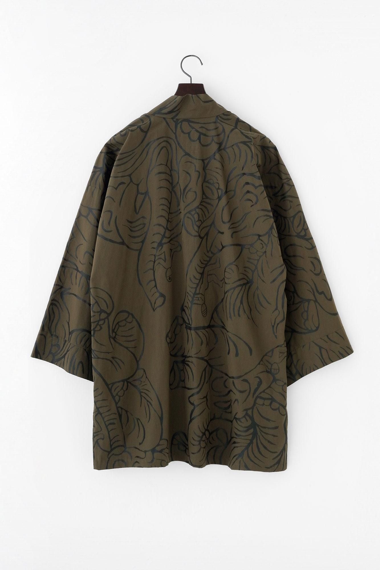 Typewriter Cloth Hanten Long-sleeved Jacket Short Single Layer / flying elephants Sea Otter Color