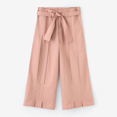 梳毛 袴形褲 附裡襯／橙粉色