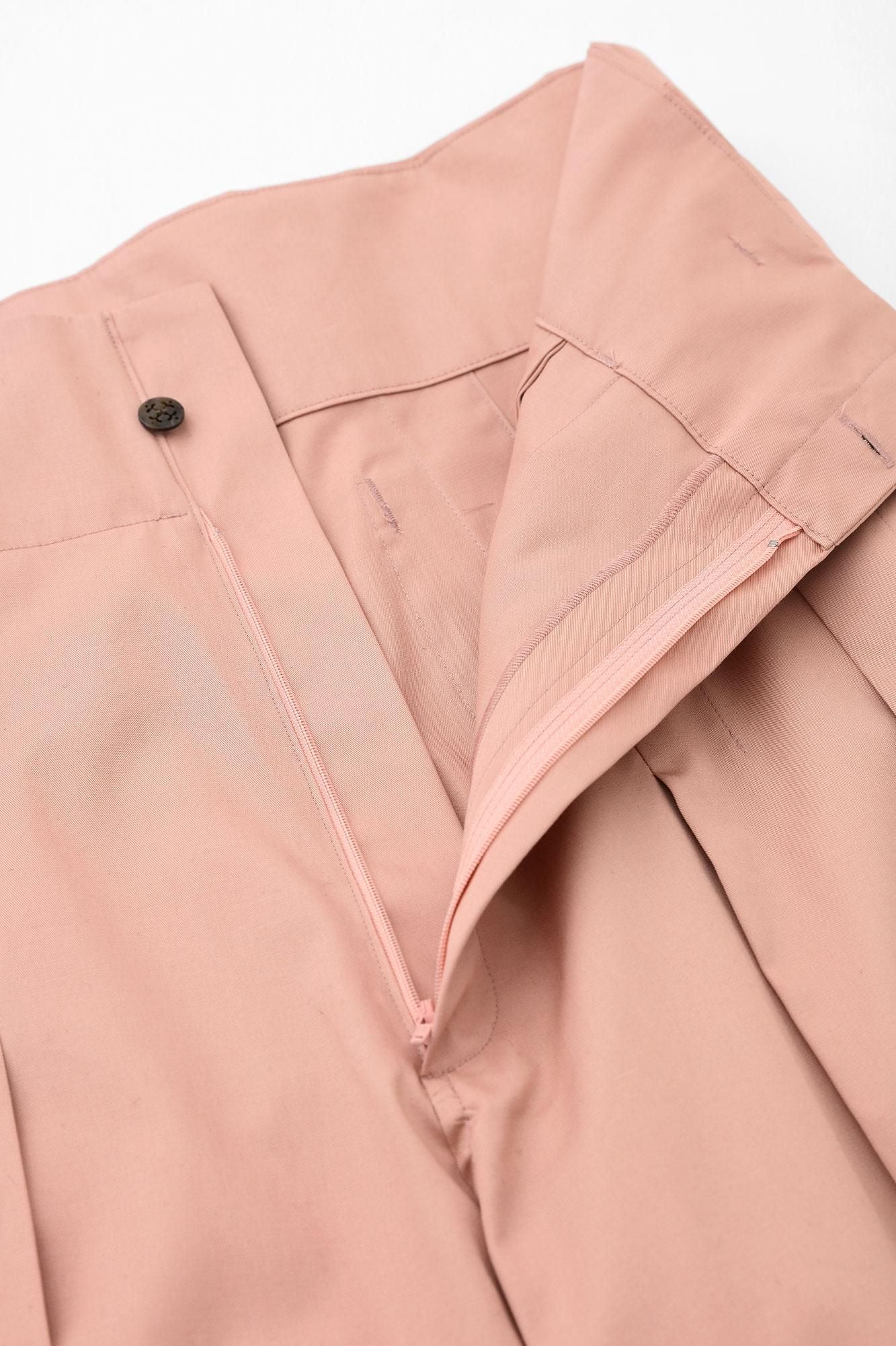 梳毛 袴形褲 附裡襯／橙粉色