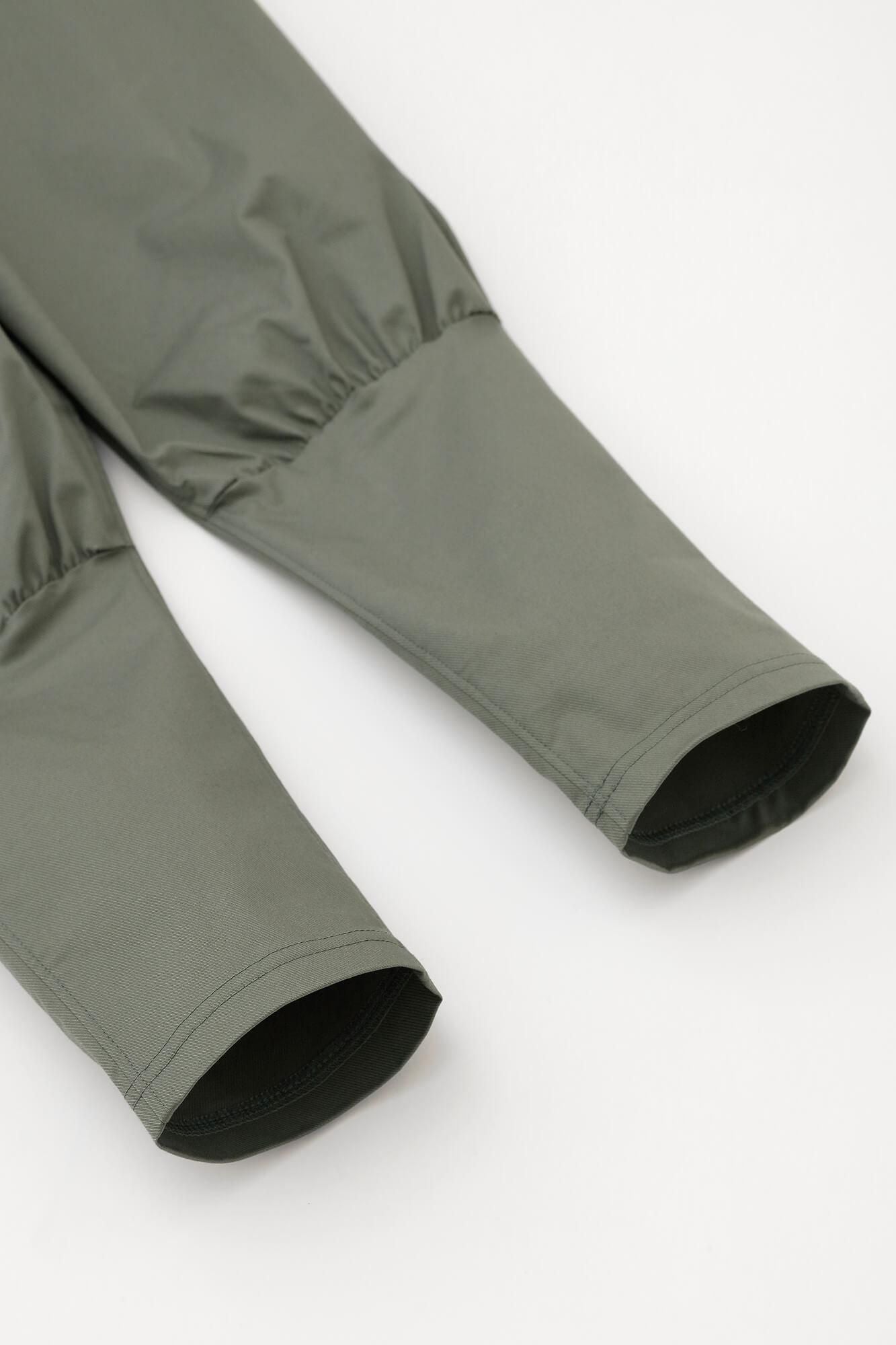 伸 逆斜紋織 哈倫褲／山鳩色