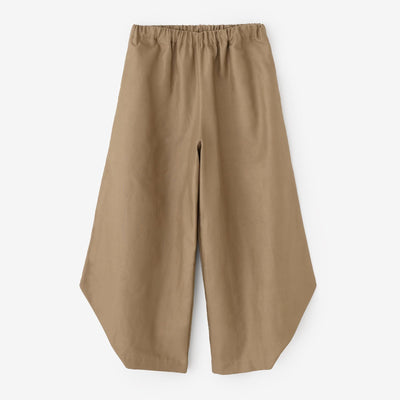 Cotton-linen Blended Weave Wide-legged Pants Odayaka / Pine Brown