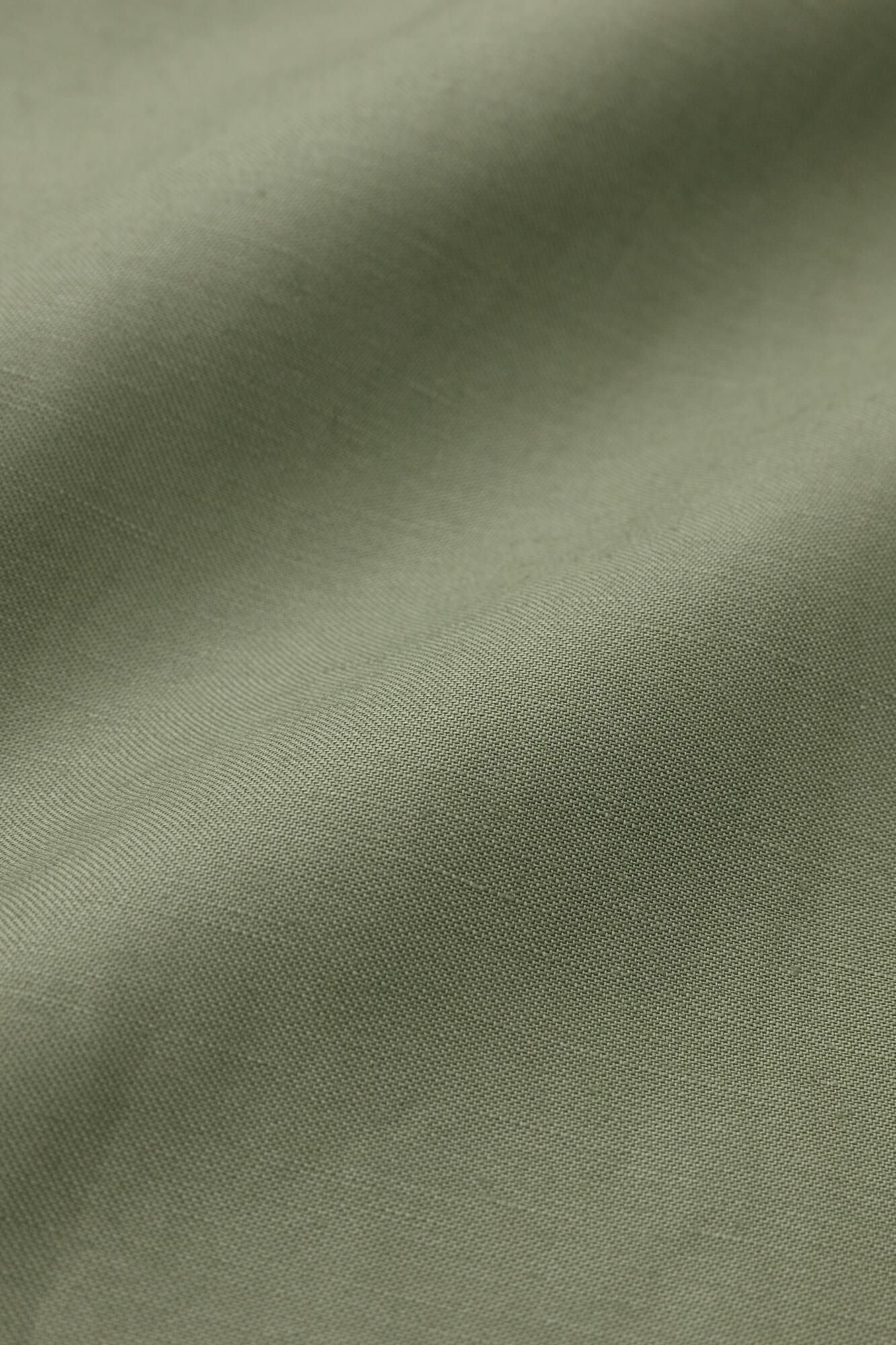 Cotton-linen Blended Weave Wide-legged Pants Odayaka / Military Green