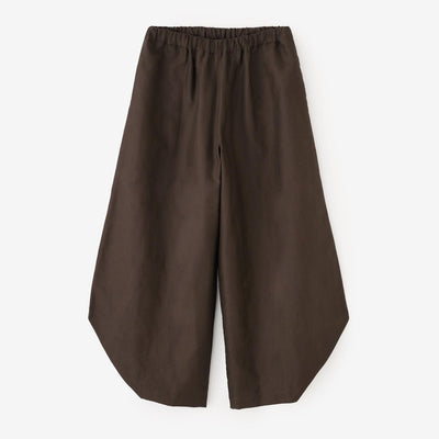 Cotton-linen Blended Weave Wide-legged Pants Odayaka / Brown