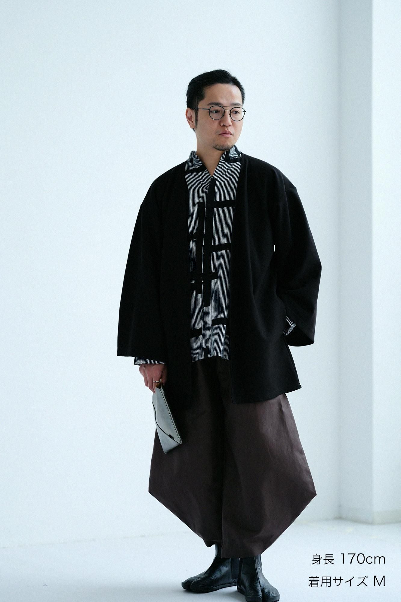 棉麻紡混織 闊腿褲 穩／棕色