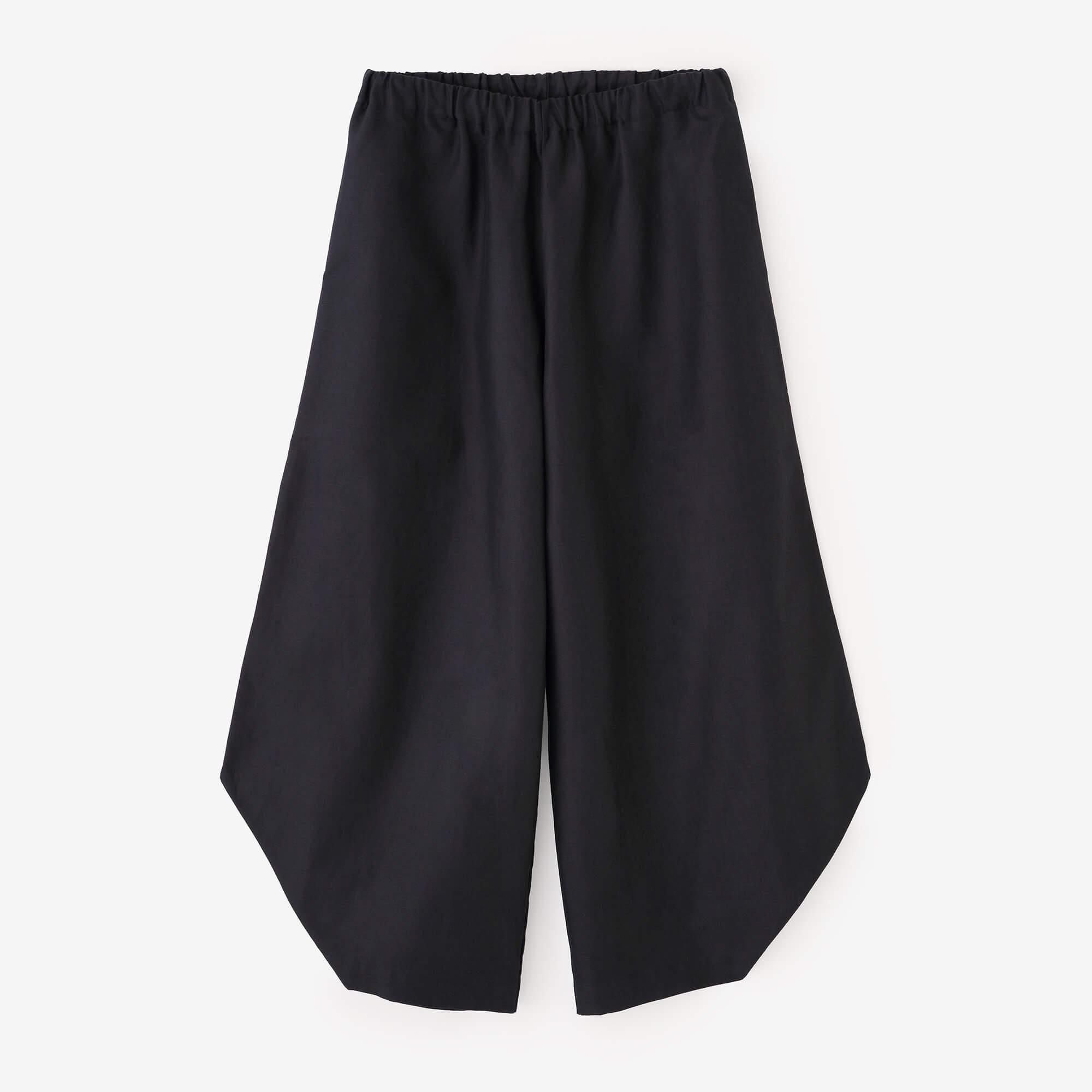 Cotton-linen Blended Weave Wide-legged Pants Odayaka / Dark Navy
