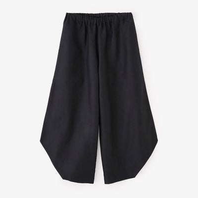 Cotton-linen Blended Weave Wide-legged Pants Odayaka / Dark Navy