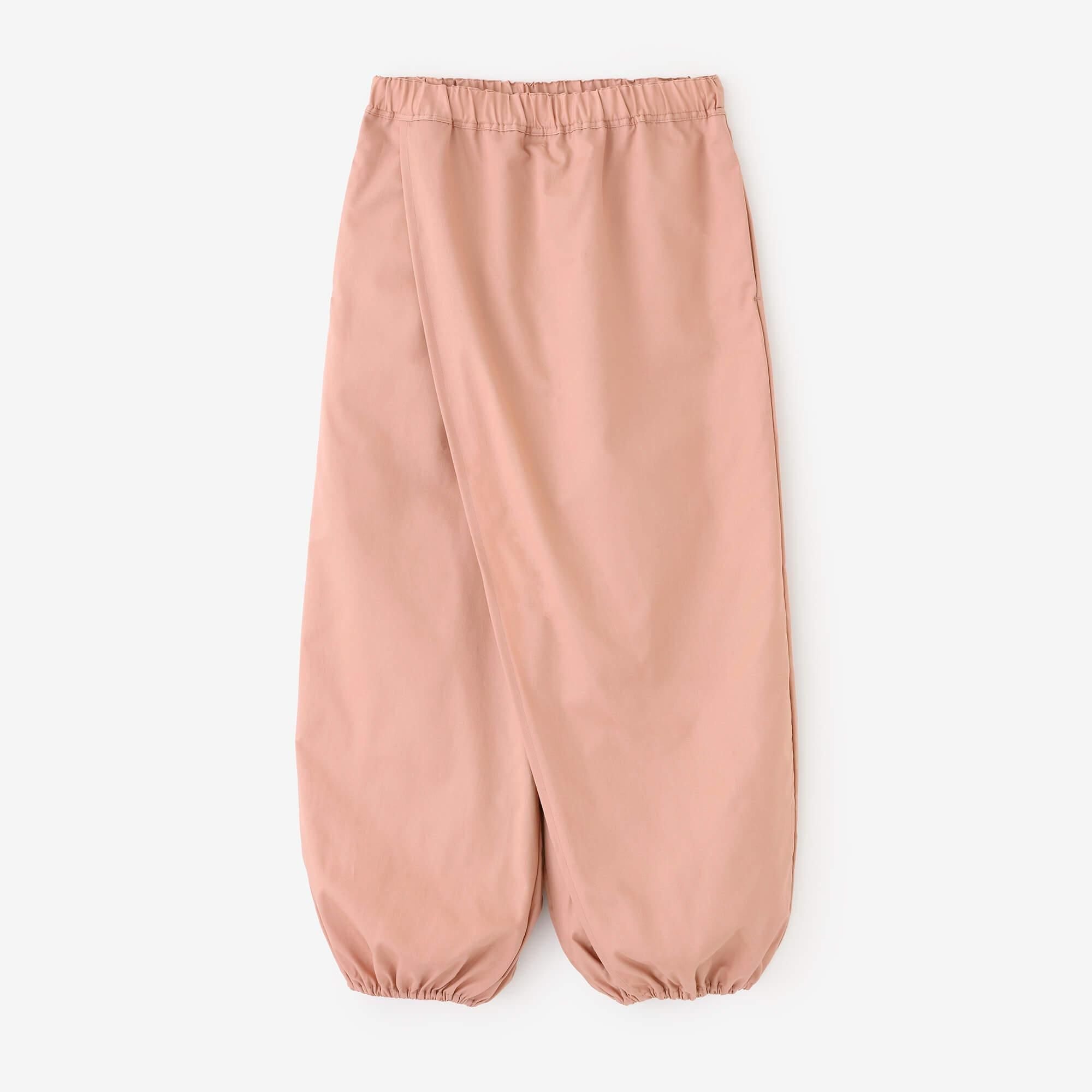 斜紋織手柄寛衣下 和裝褲／橙粉色