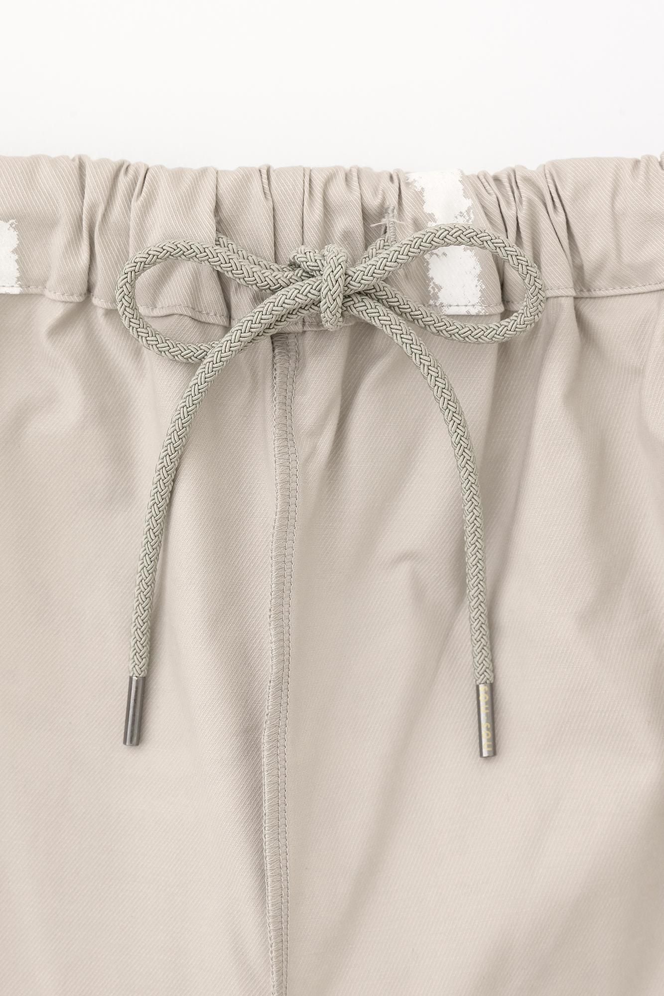 【net limited】Shin Reverse Twill Square Pockets Monpe Pants／Gently Light Grey（kiNuNefigure)