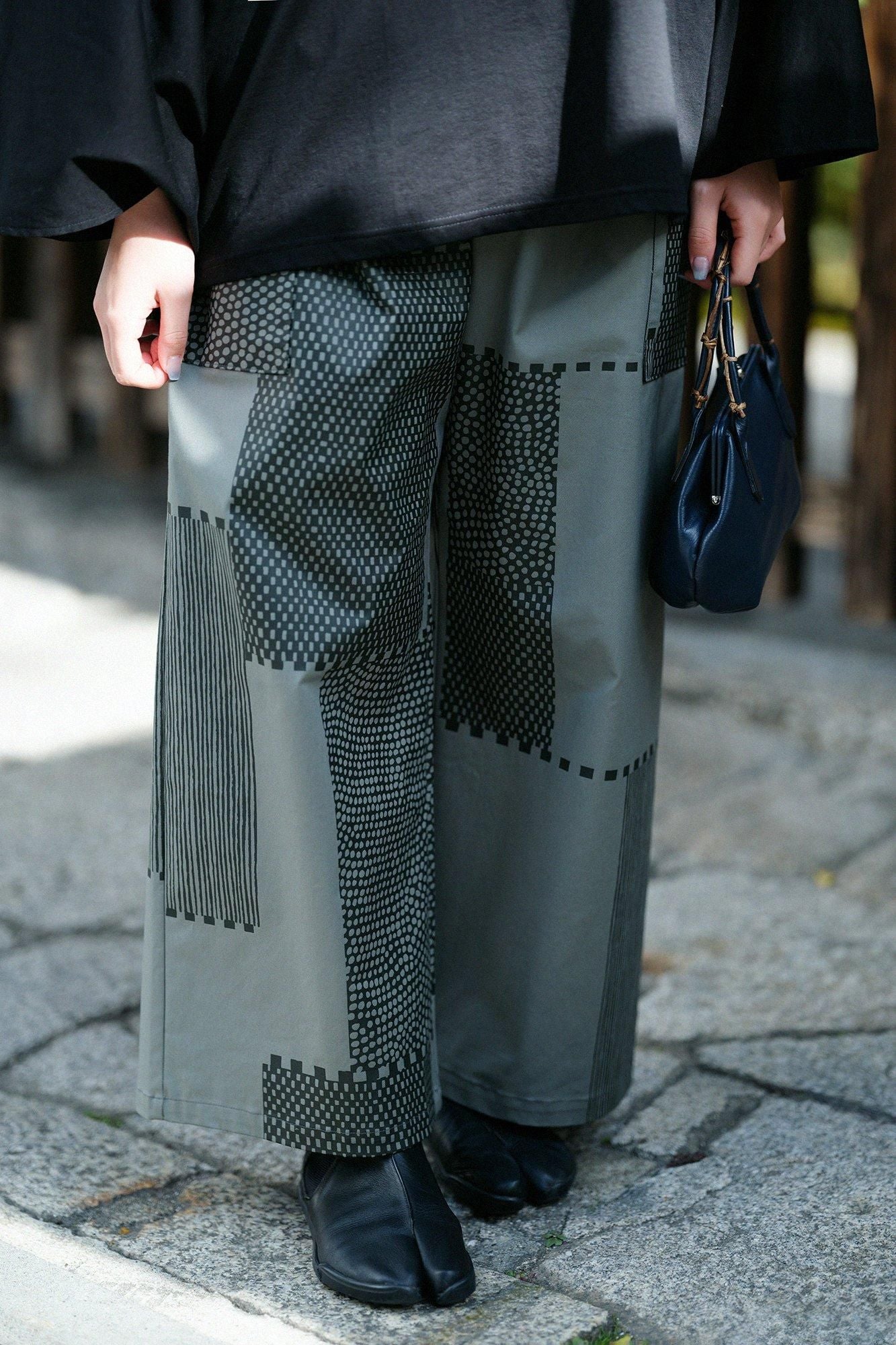 Square Pockets Monpe Pants Shin Reverse Twill Intervals Turtledove Color