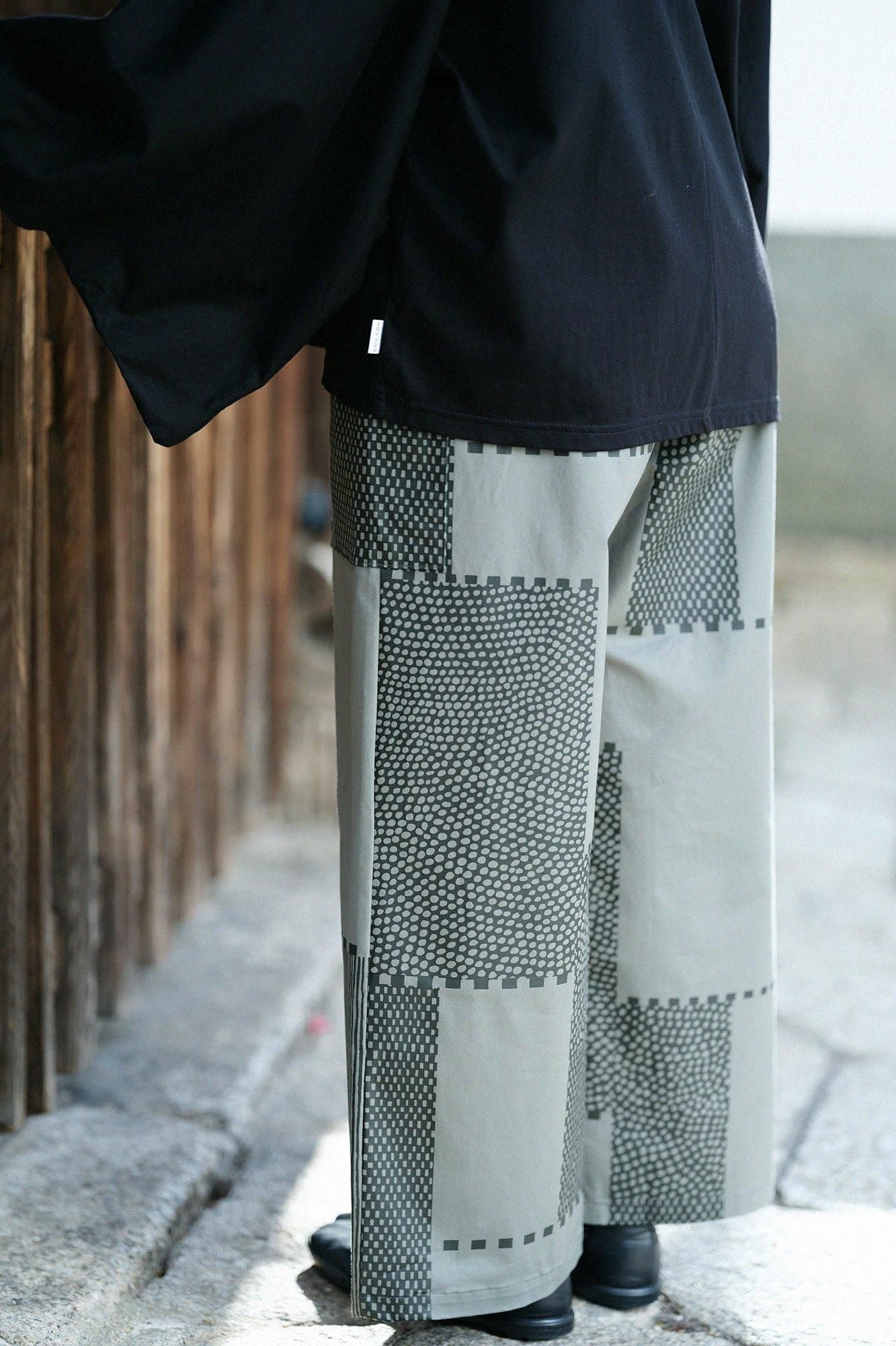 Square Pockets Monpe Pants Shin Reverse Twill Intervals Turtledove Color
