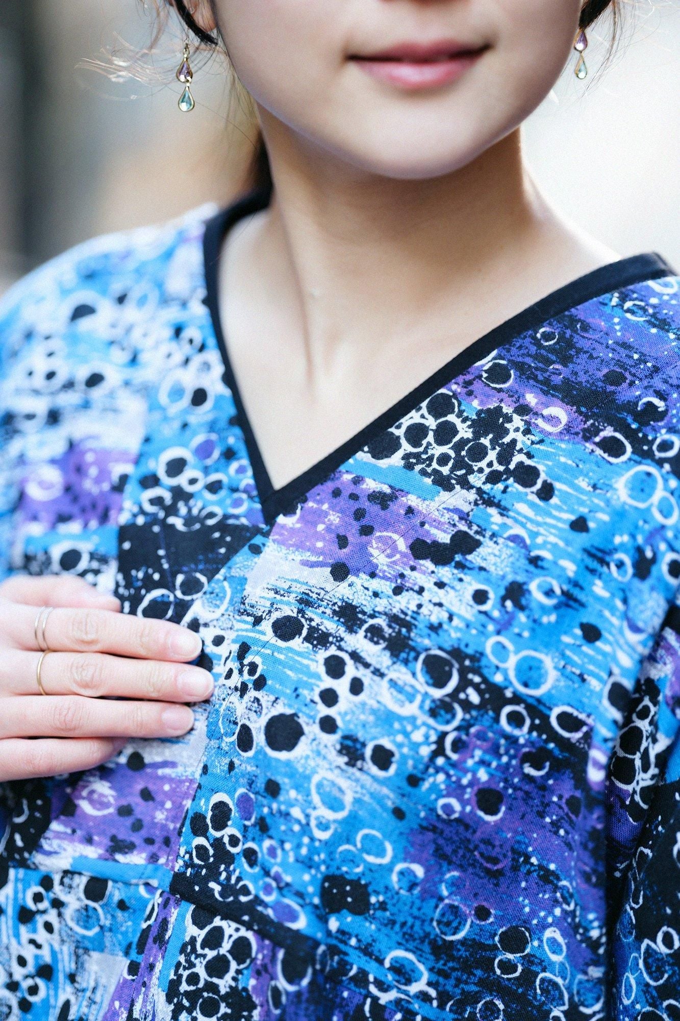 知多木綿 文（ぶん） 大帷（おおかたびら） 短丈（みじかたけ）／天目