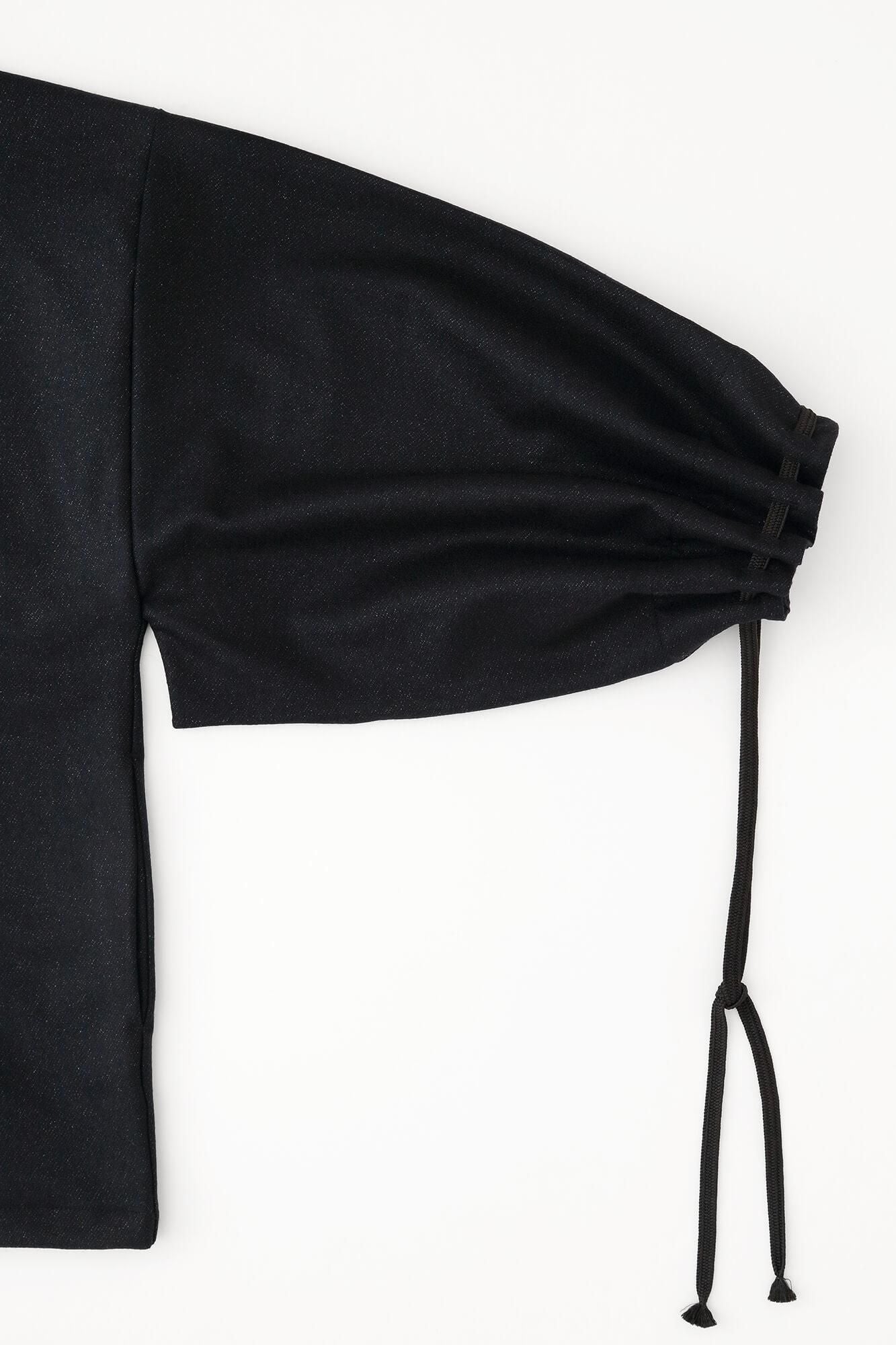 恶毒（Somo）Ayami）伯爵Haori（Hakushakubaori）帝国袖子（Kyuchuu Sode） /黑色海军蓝色（黑色）