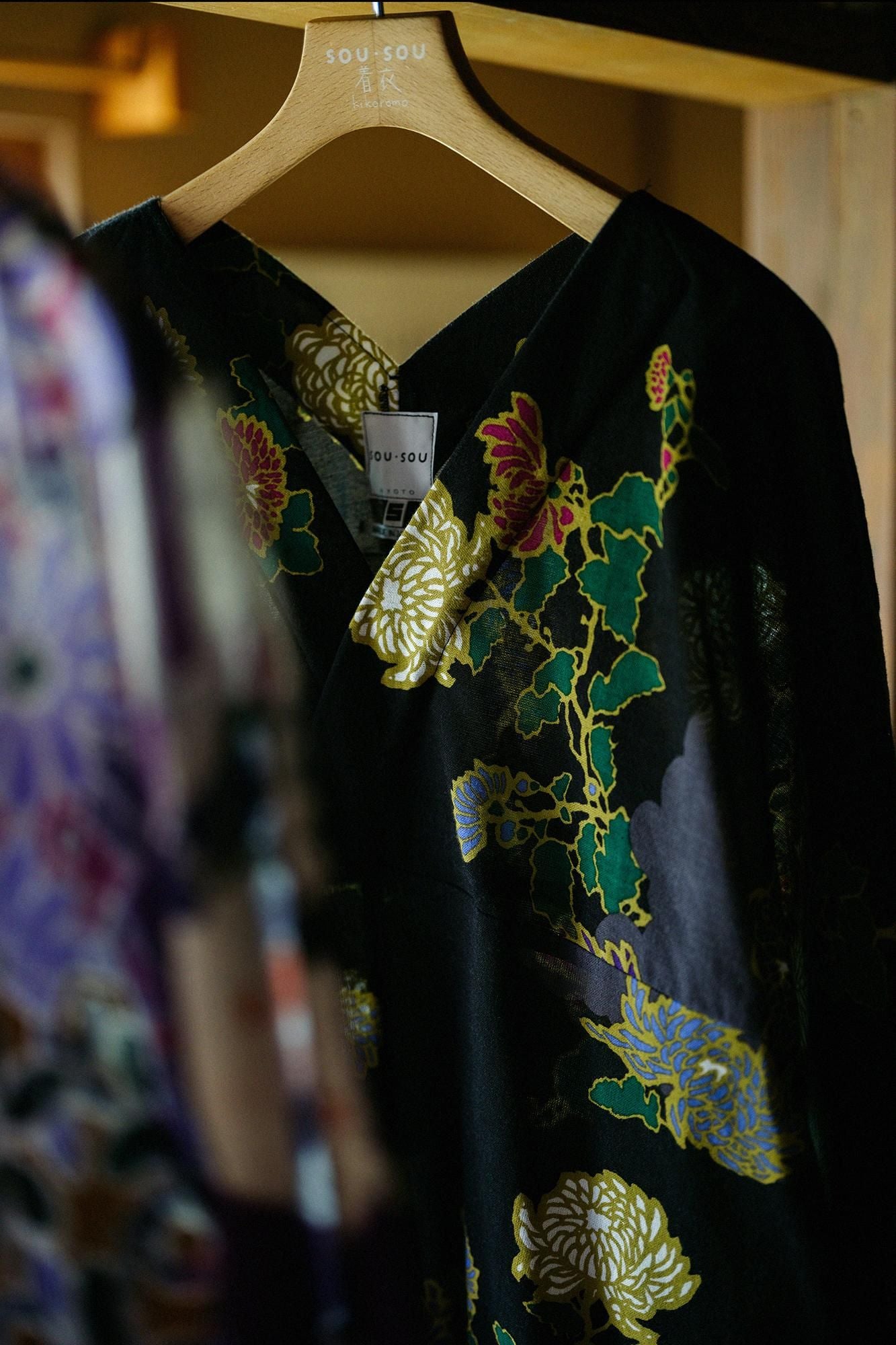 知多木棉文 大帷洋裝／.雲取菊