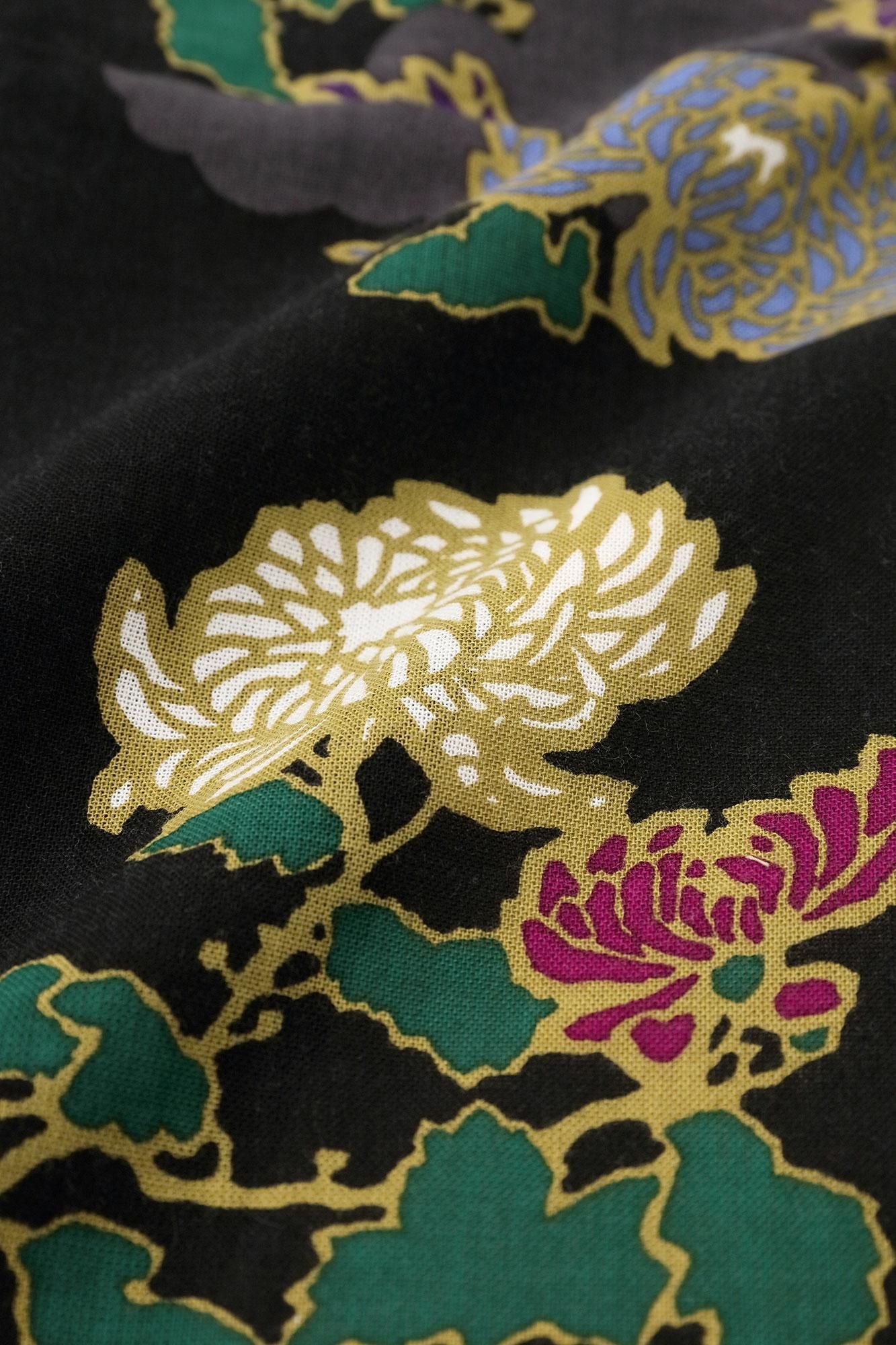 SOU・SOU 知多木綿 大帷 Sサイズ 華麗 知多木綿 文（ぶん） 大帷（おおかたびら）／雲取り（くもどり）に菊