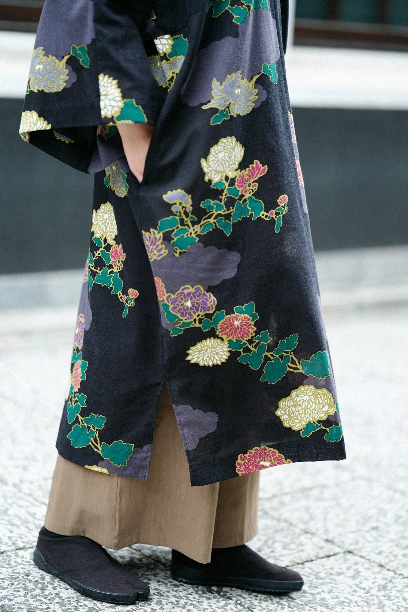 知多木棉文 大帷洋裝／.雲取菊