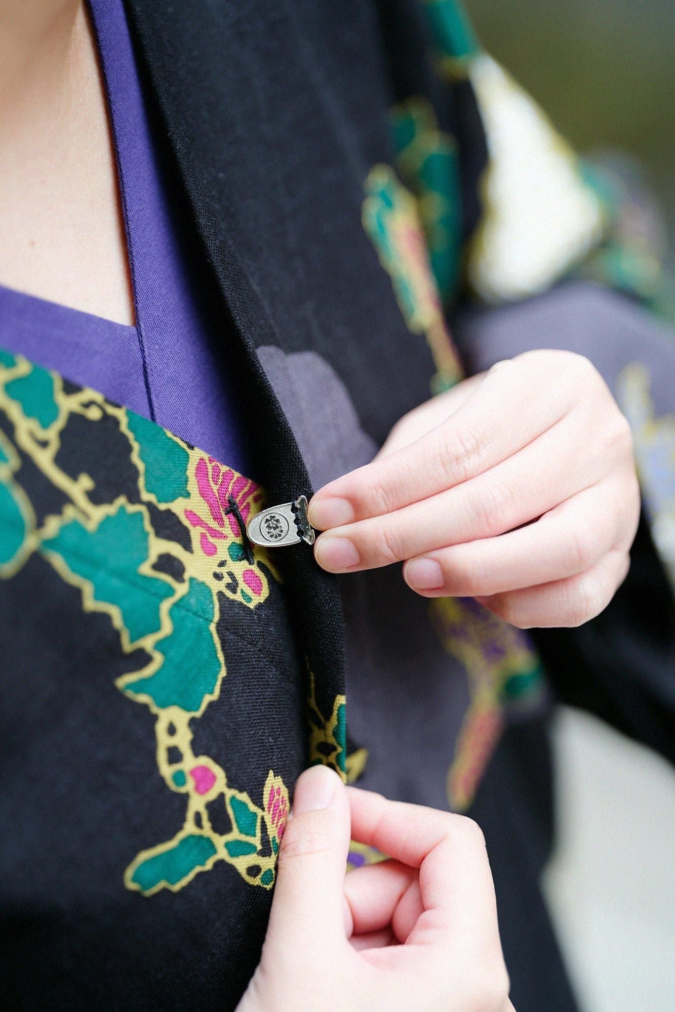 知多木棉文 大帷洋裝／.雲取菊