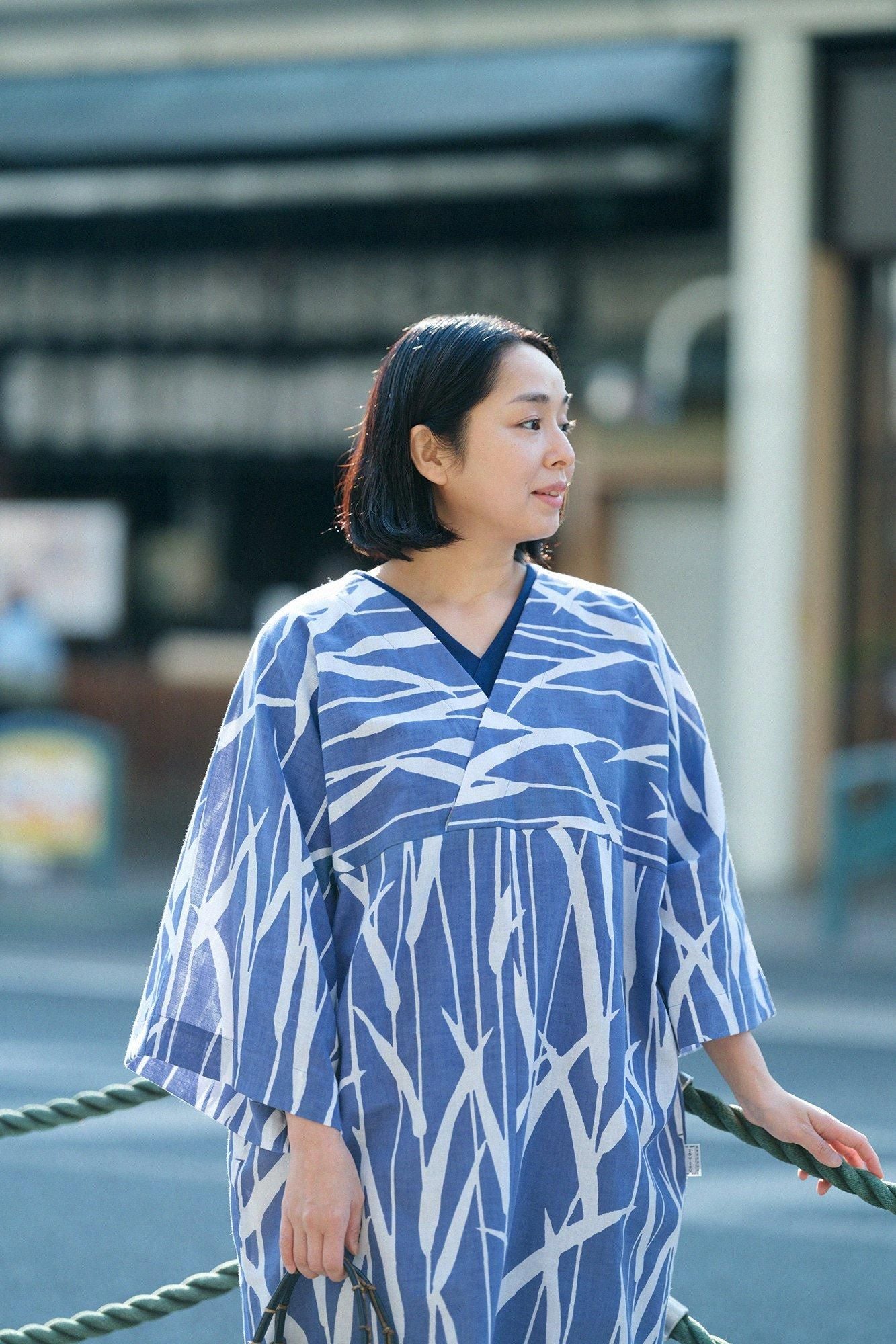 伊勢木綿 文（ぶん） 大帷（おおかたびら）／水辺（みずべ）