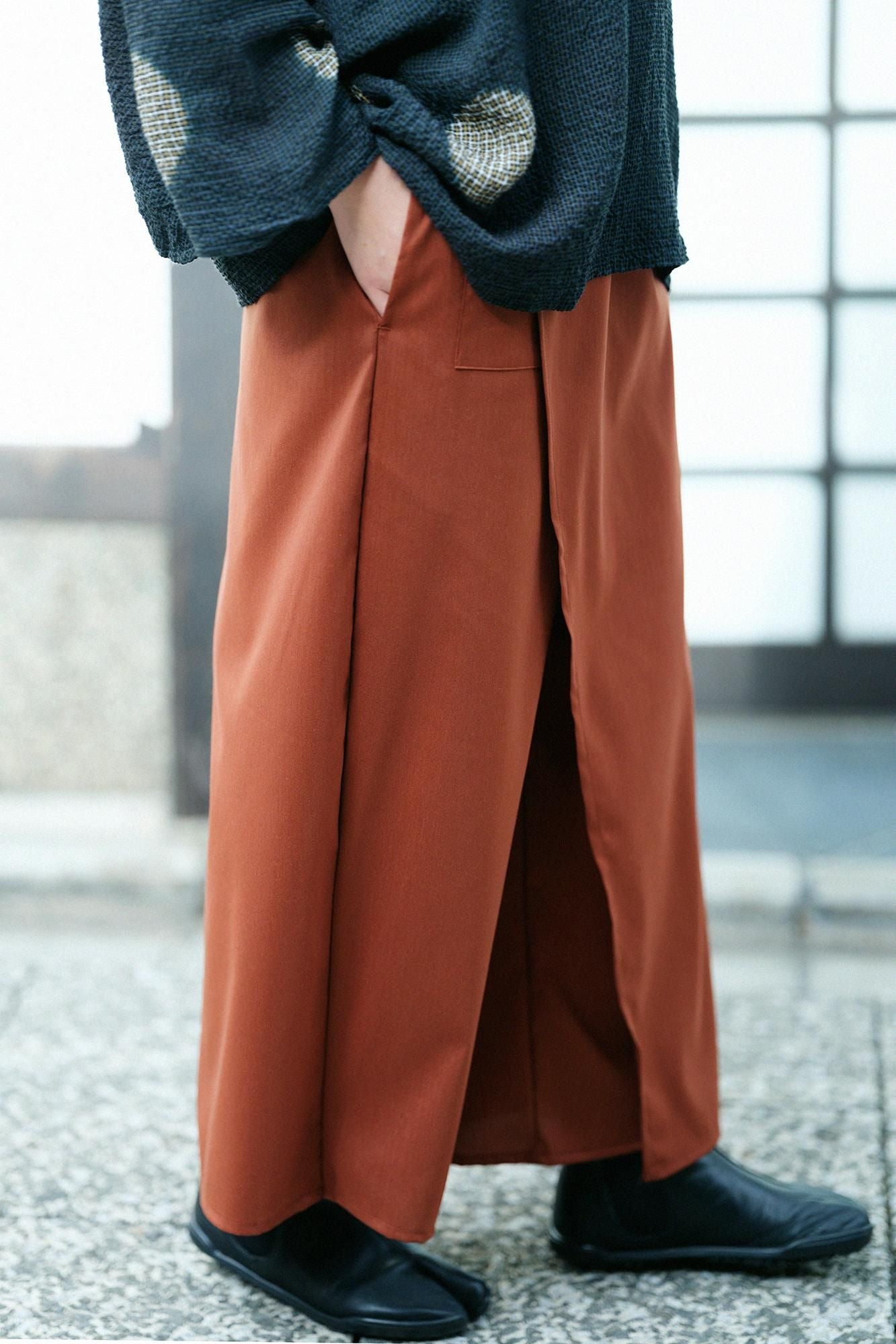 [Nur online] Shin-Leinenmischung Tsutsushita/Rotbraun