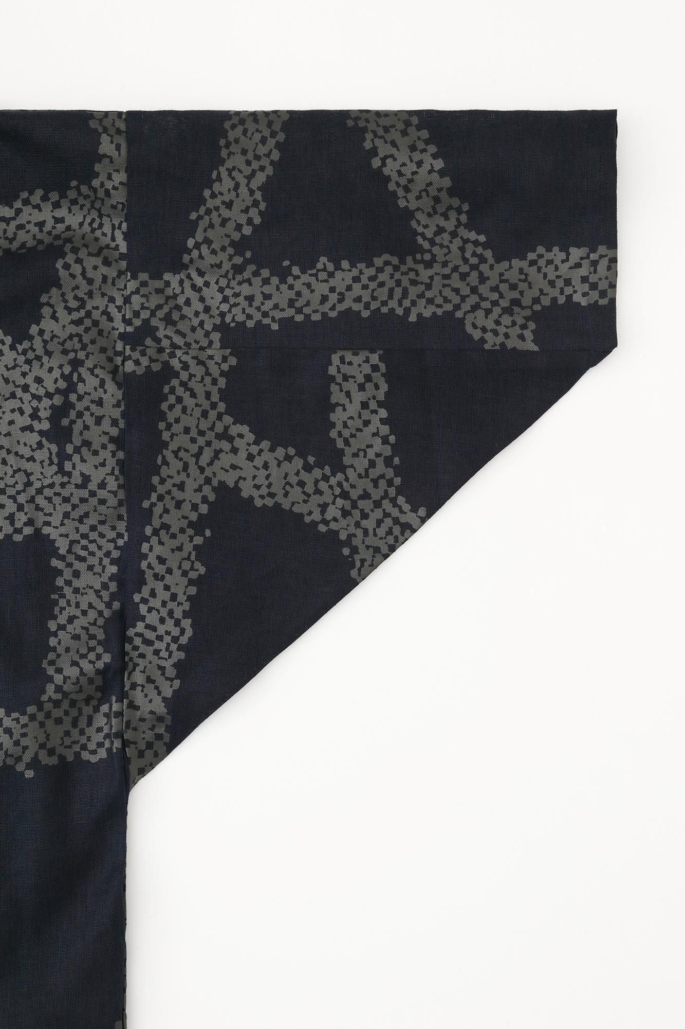 Asa，Mojiri袖子，单身，Hitoe/Ganjigarame，深蓝色