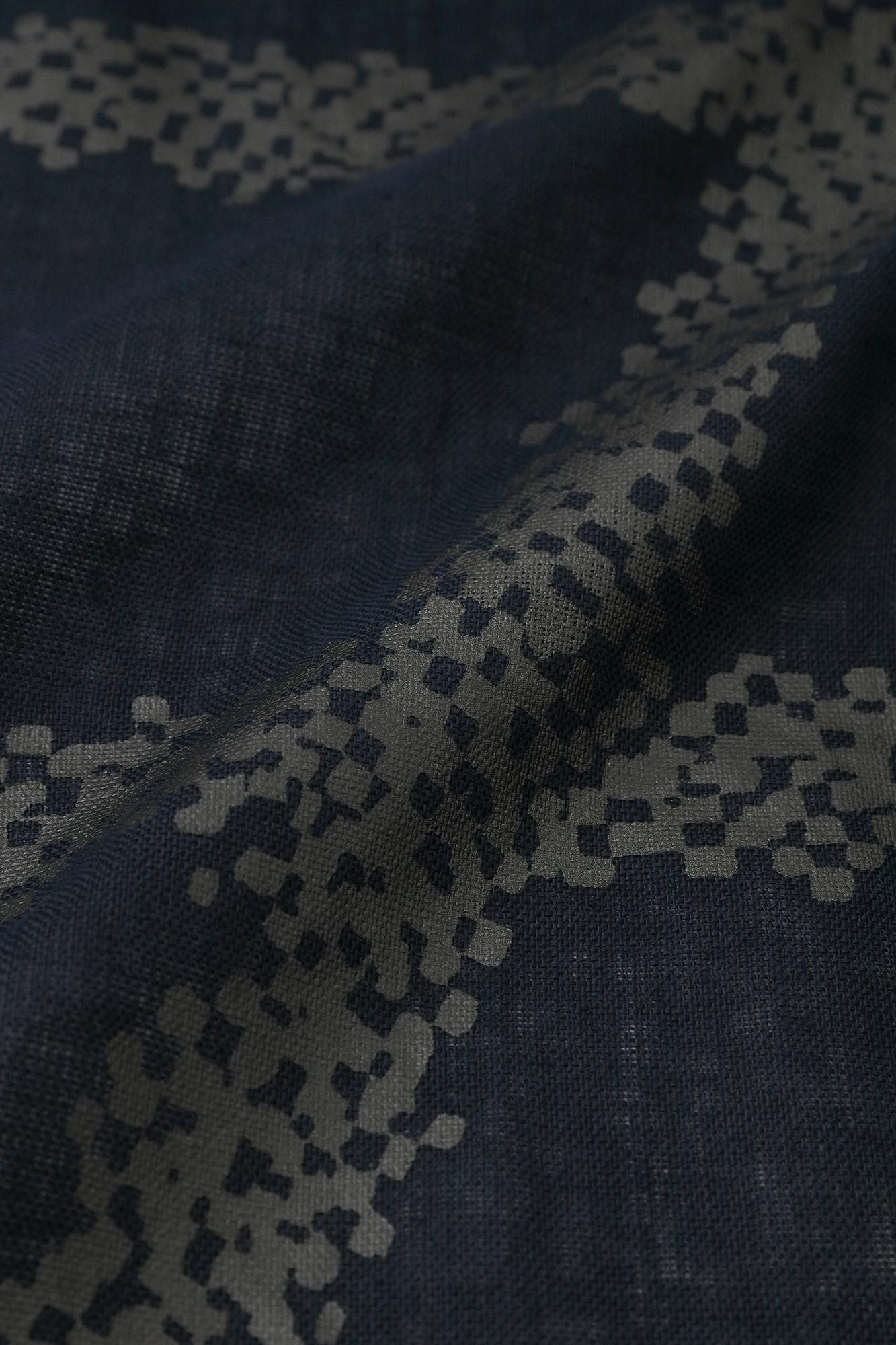 Asa，Mojiri袖子，单身，Hitoe/Ganjigarame，深蓝色