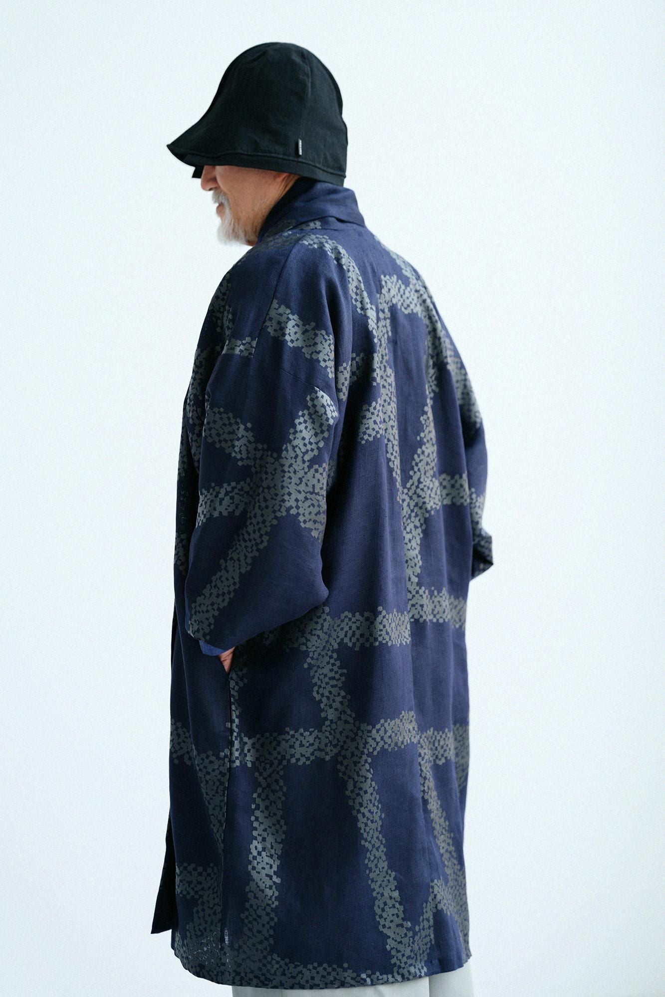 Asa，Mojiri袖子，单身，Hitoe/Ganjigarame，深蓝色