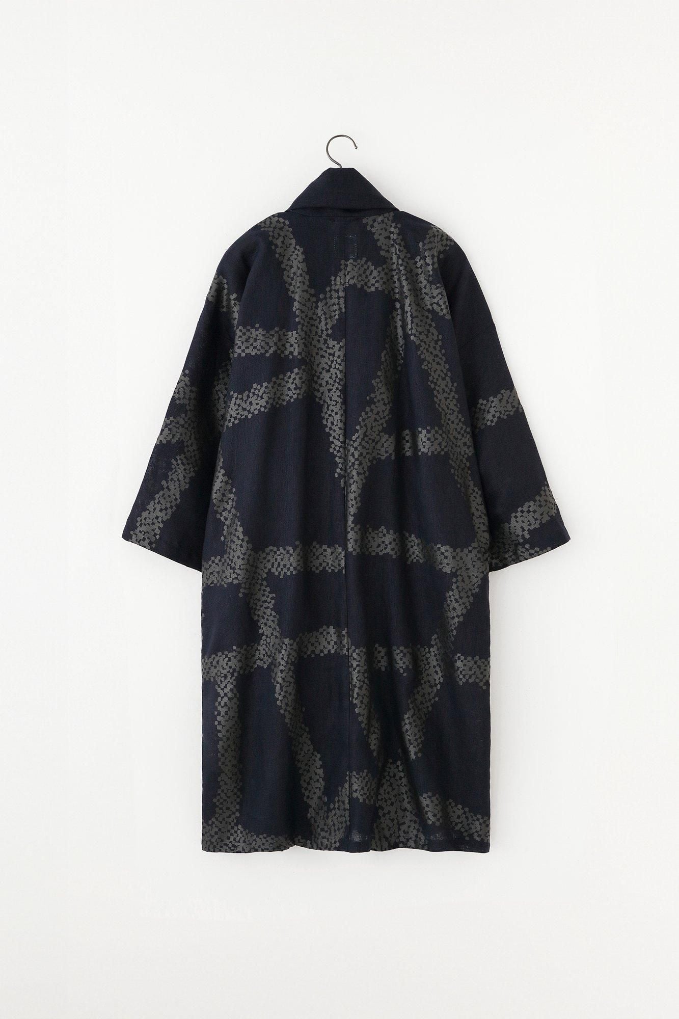 Asa，Mojiri袖子，单身，Hitoe/Ganjigarame，深蓝色