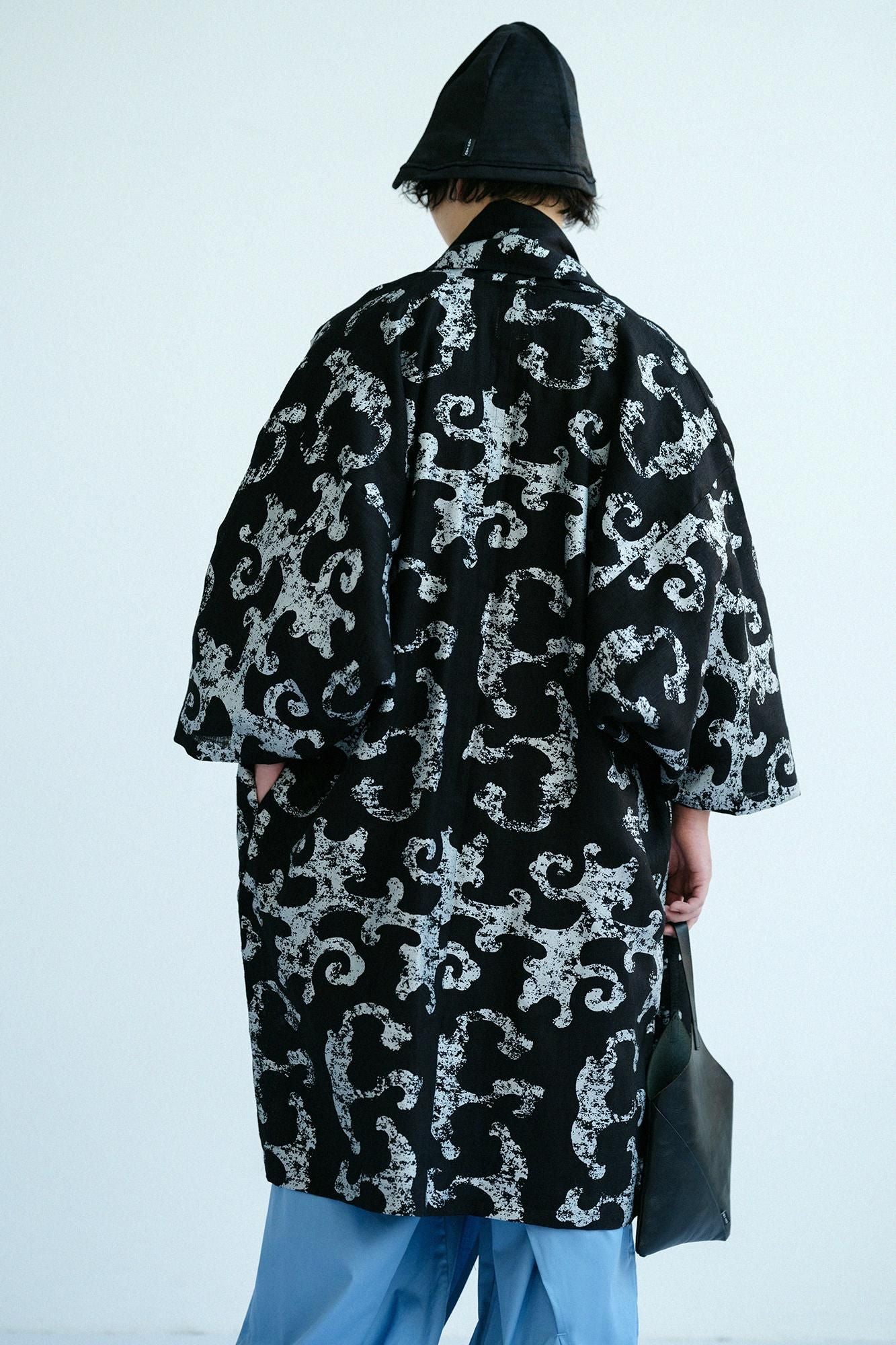 麻紗（あさ） もじり袖 間（けん） 単（ひとえ）／怒濤（どとう） 時代