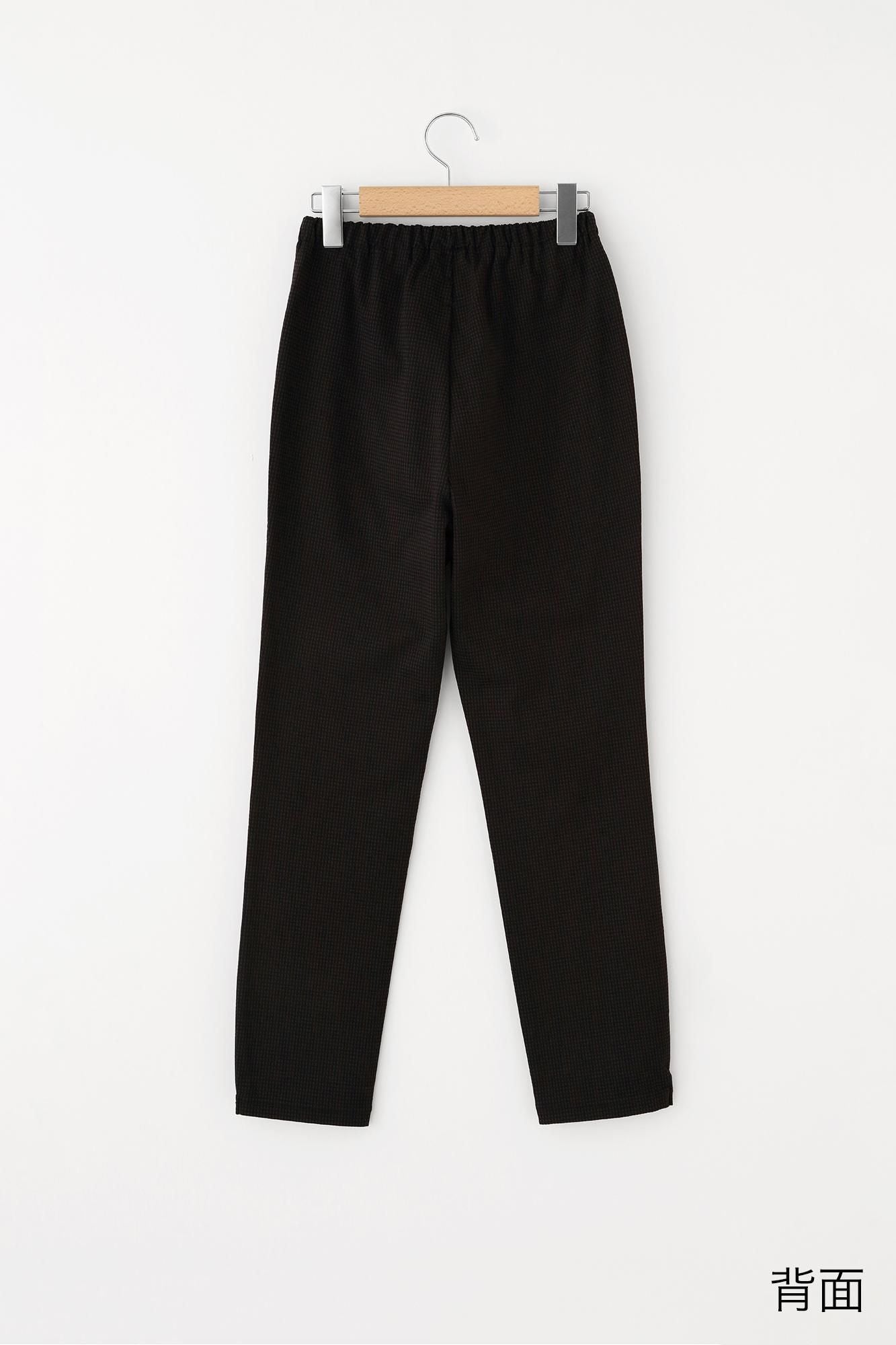 Hahnentritt-Gitterstrick, schmale Form, En-Yuu-Trageweise/Sumikuro