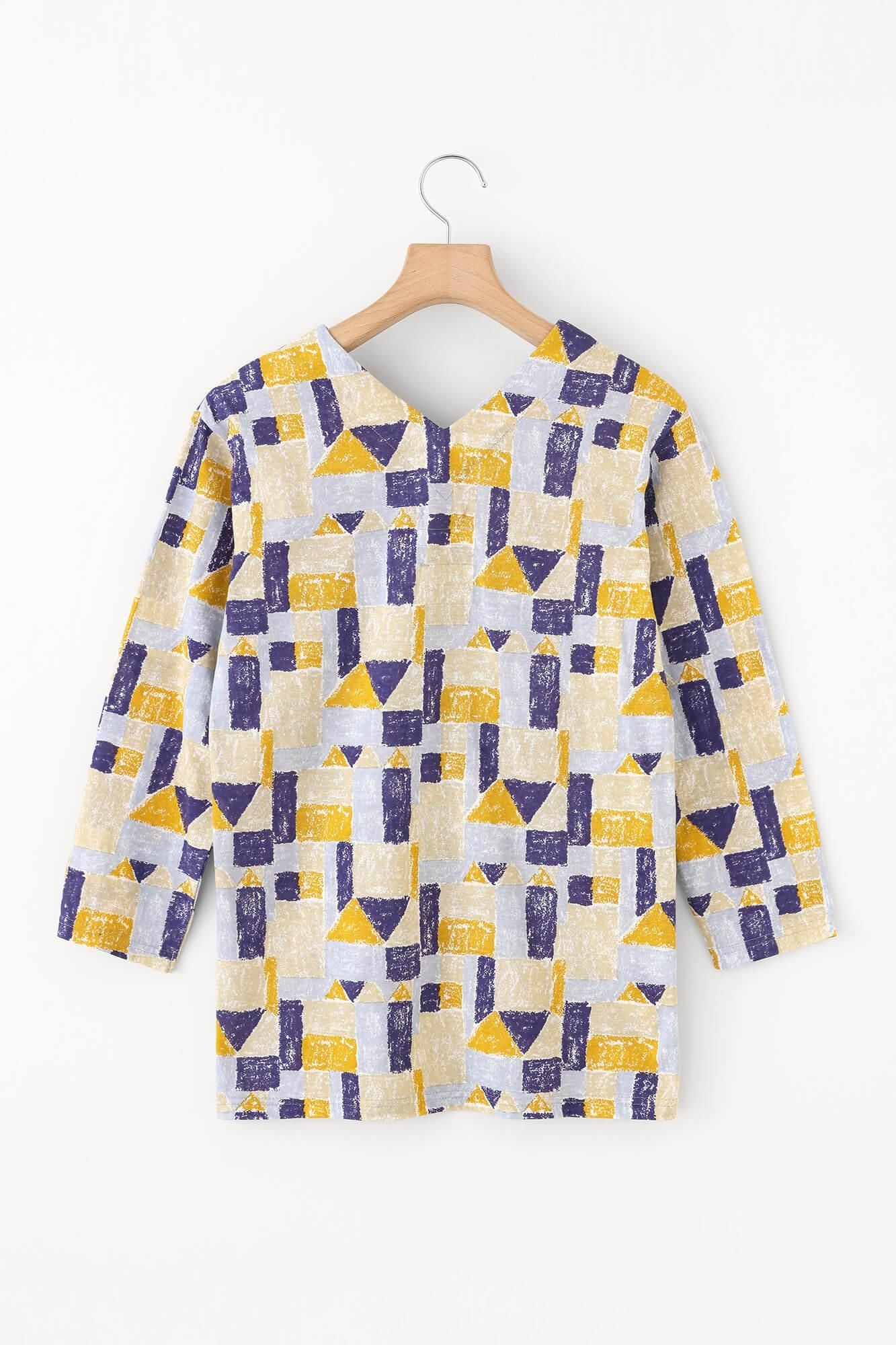 V領上衣 七分袖／積木之家