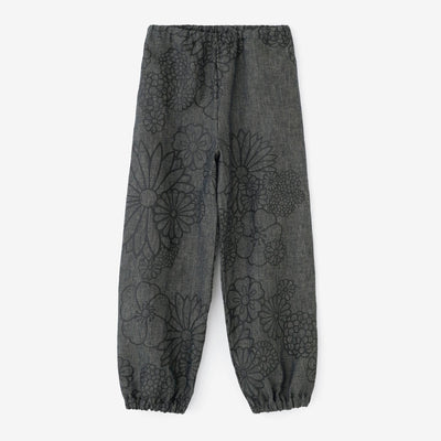 麻 斜紋織 作務衣下裝／金襴緞子