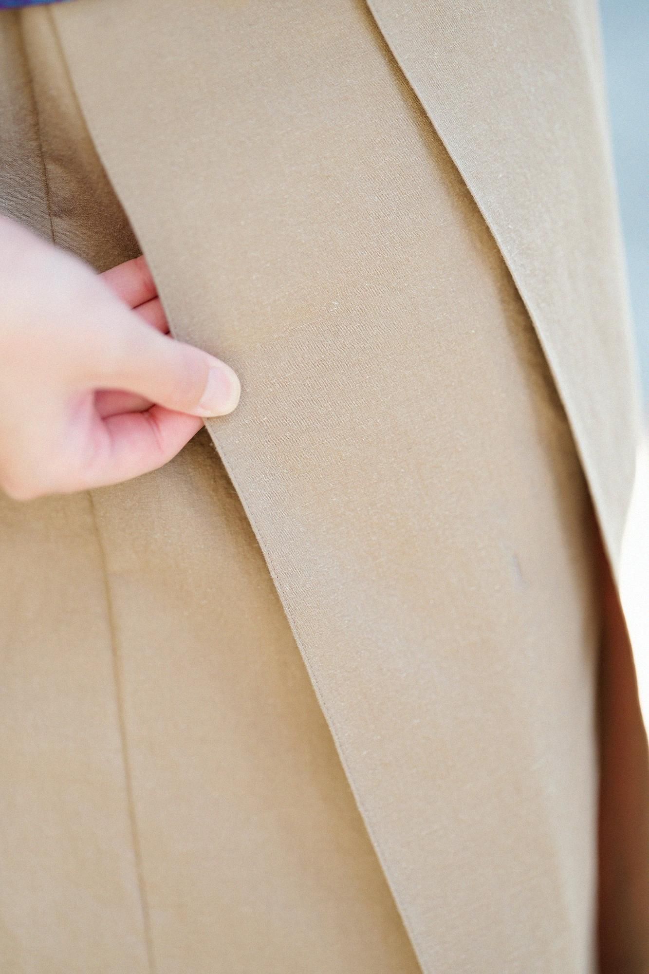 【net limited】Cotton-linen Blend Hakama Fuji Pants(HakamaFuji Pants）／Hazelnut Color