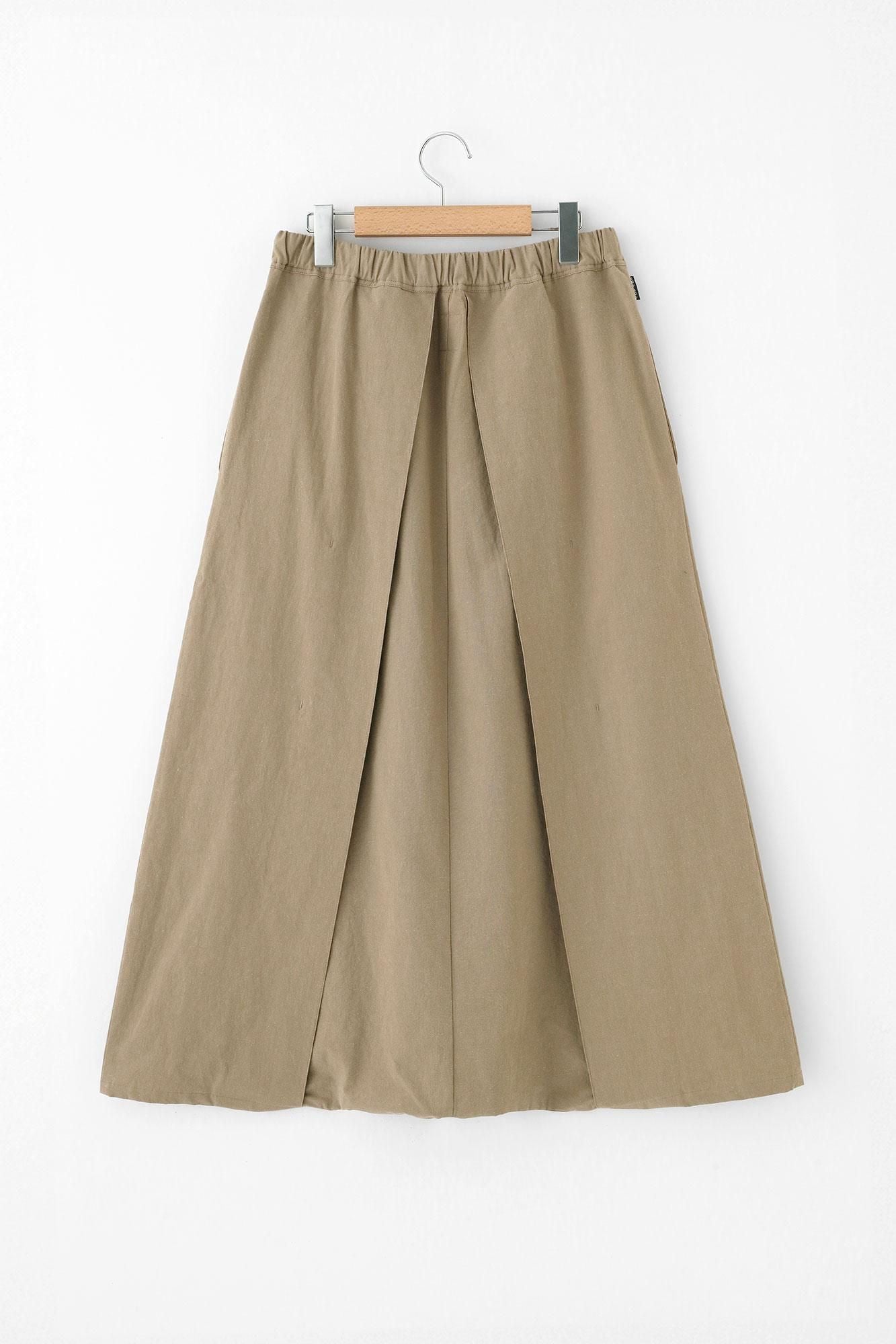 【net limited】Cotton-linen Blend Hakama Fuji Pants(HakamaFuji Pants）／Hazelnut Color