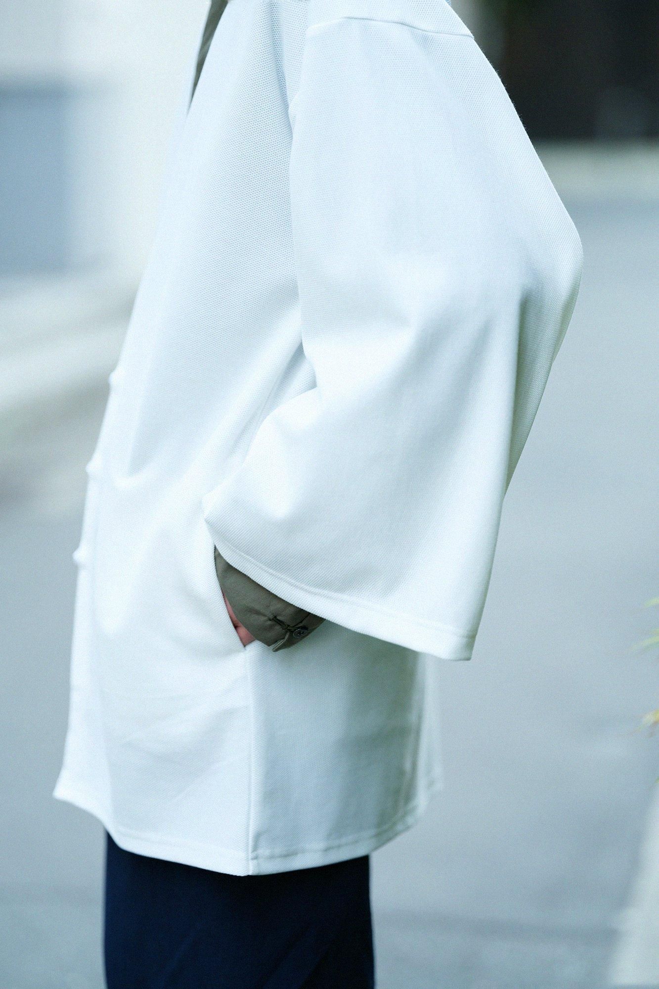 Cotton X Coolmax (R) 하치스아미 세다후우비(전율)/흰색