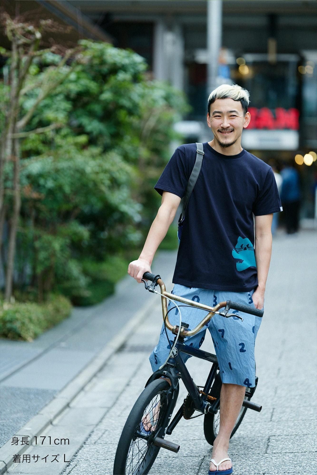 タイプライタークロス BIKEショーツ／SO-SU-U 灰青（はいあお）