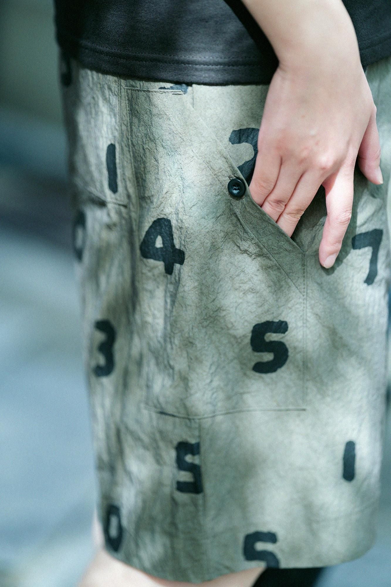 Schreibmaschinentuch BIKE Shorts/SO-SU-U Kohlefarbe