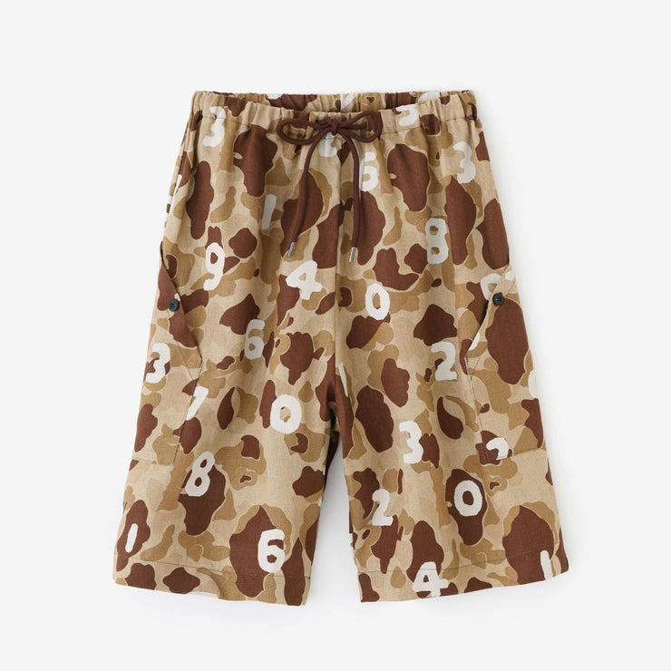 Linen Twill BIKE Shorts / duck hunter camo SO-SU-U Beige