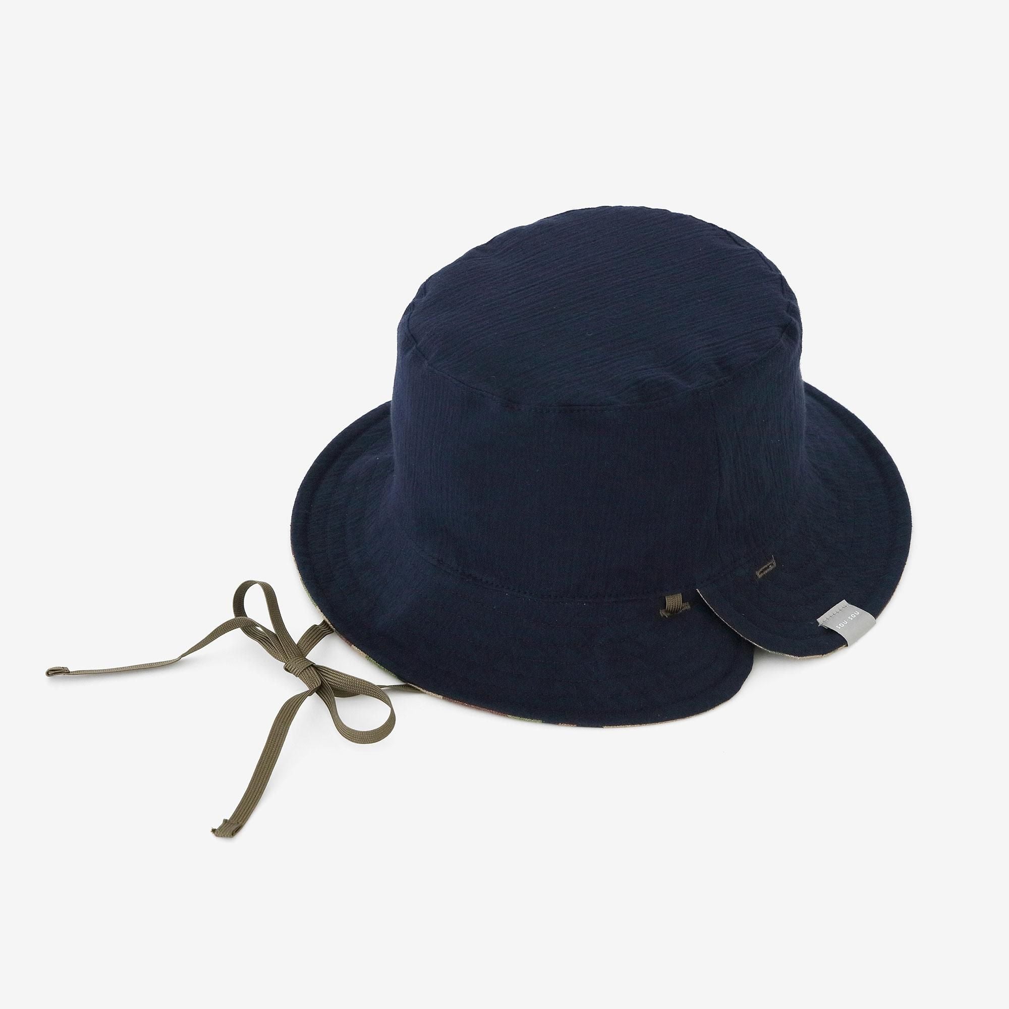 麻斜紋織 雙面用BIKE 帽子／獵鴨迷彩SO-SU-U十數 灰棕色