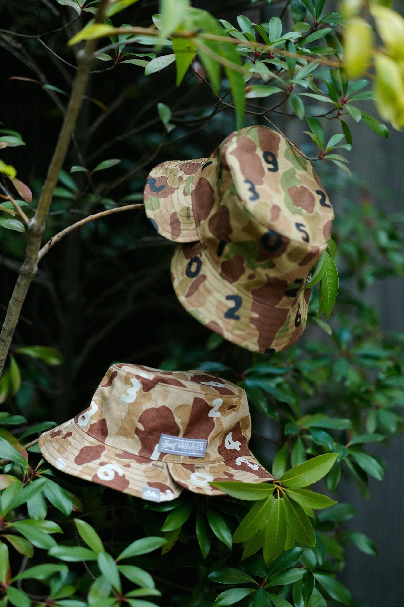 リネンツイル リバーシブル BIKE HAT／duck hunter camo SO-SU-U 空