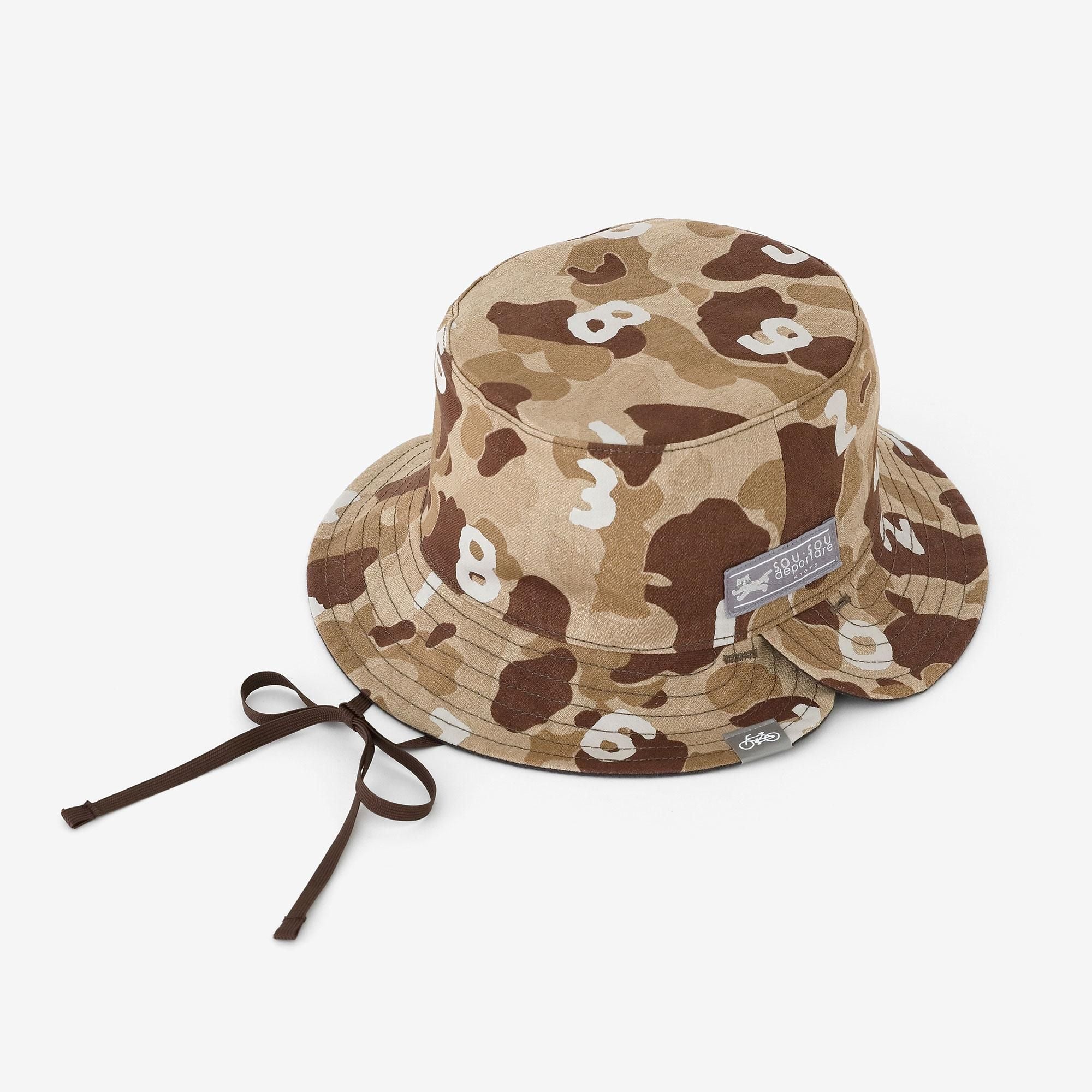 Linen Twill Reversible BIKE HAT / duck hunter camo SO-SU-U Beige