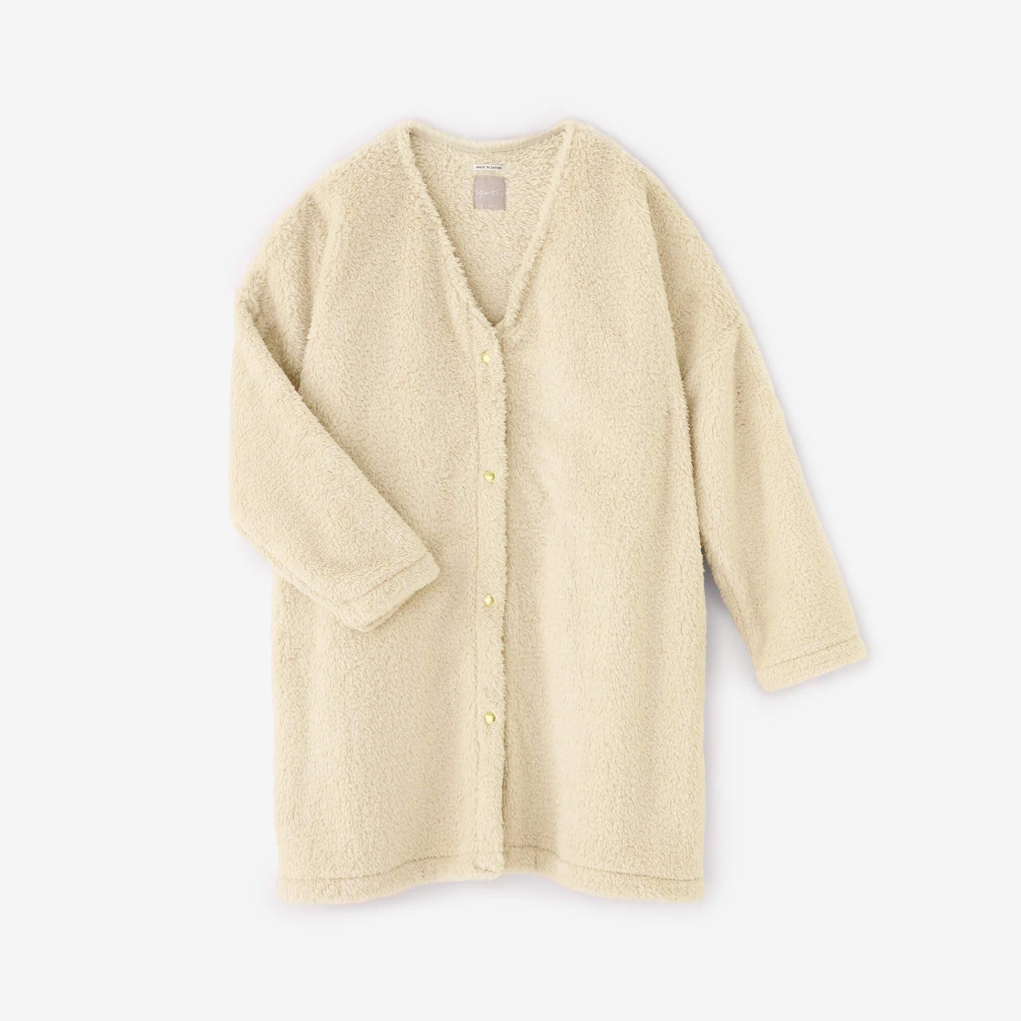 Boa V-Neck Light Tunic Coat / Torinokoiro